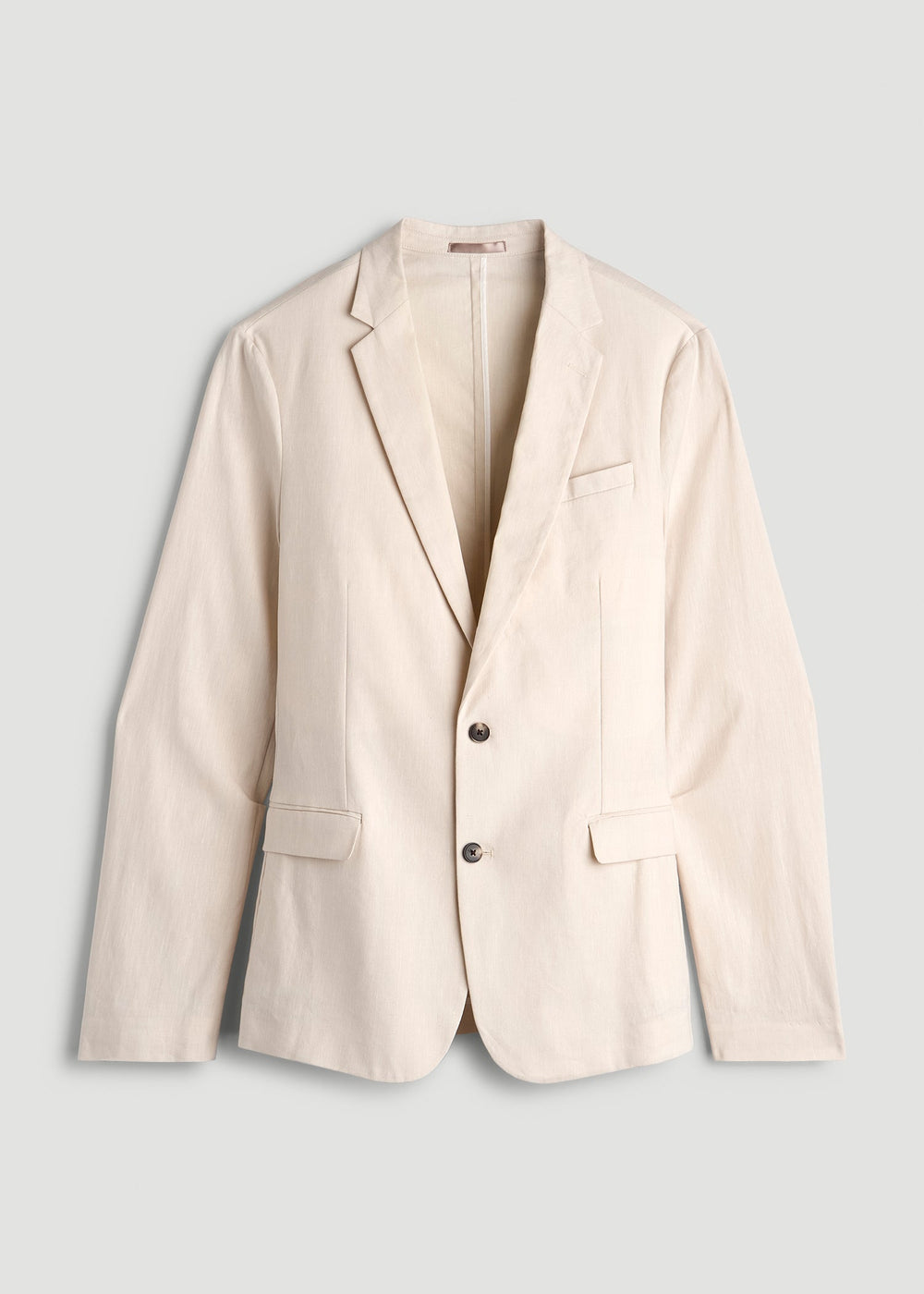 American Tall Online | Stretch Linen Blazer for Tall Men in Light Beige Linen