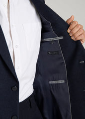American Tall Online Shop | Wool Blend Blazer for Tall Men in Blue Birdseye