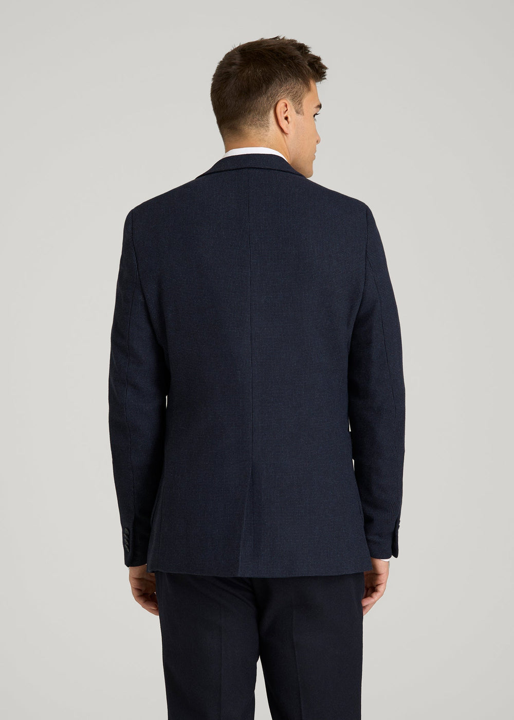 American Tall Online Shop | Wool Blend Blazer for Tall Men in Blue Birdseye