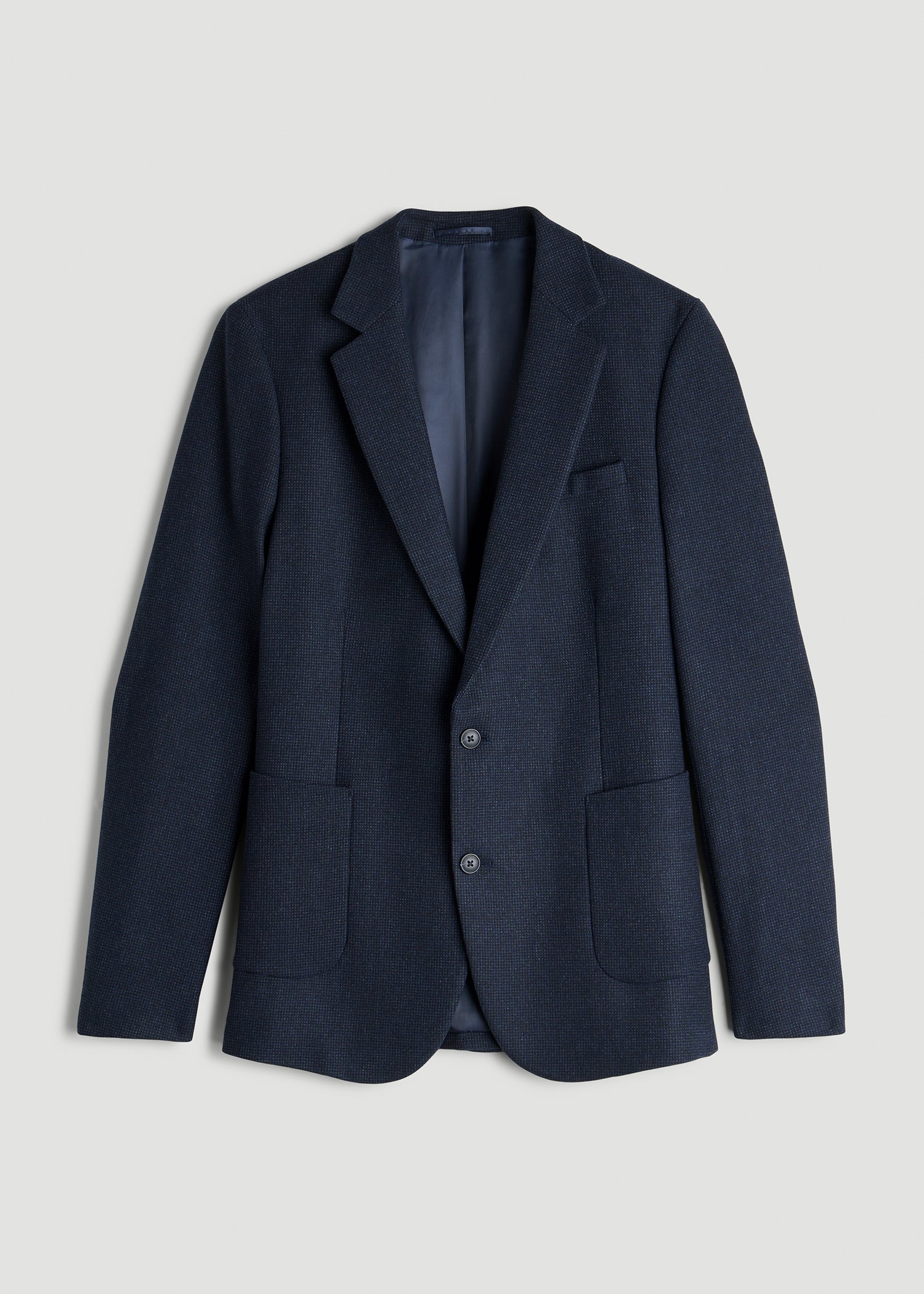 American Tall Online Shop | Wool Blend Blazer for Tall Men in Blue Birdseye