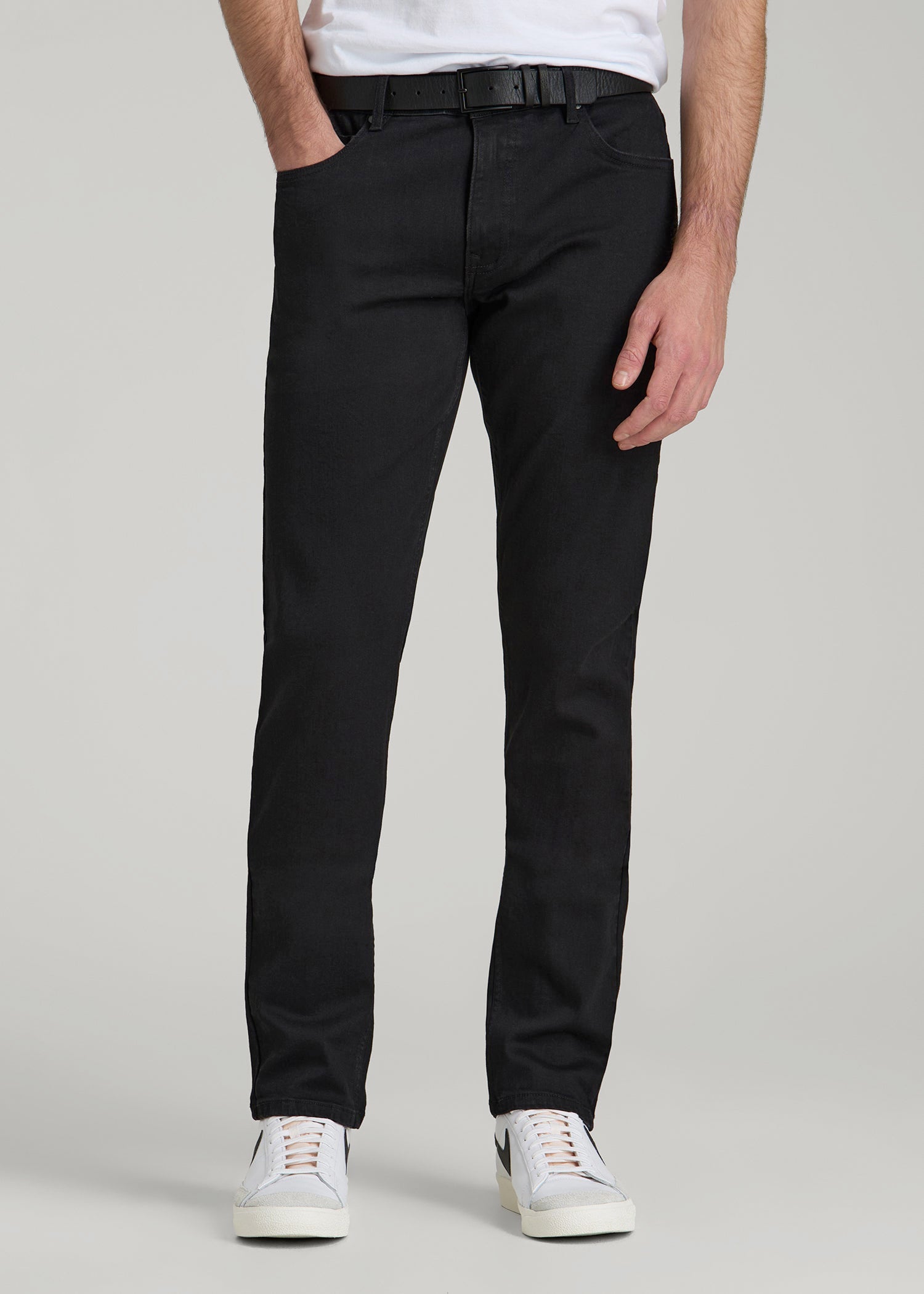 American Tall Online | A.T. Basics Men's Carman Tapered fit Jeans for Tall Men in Black