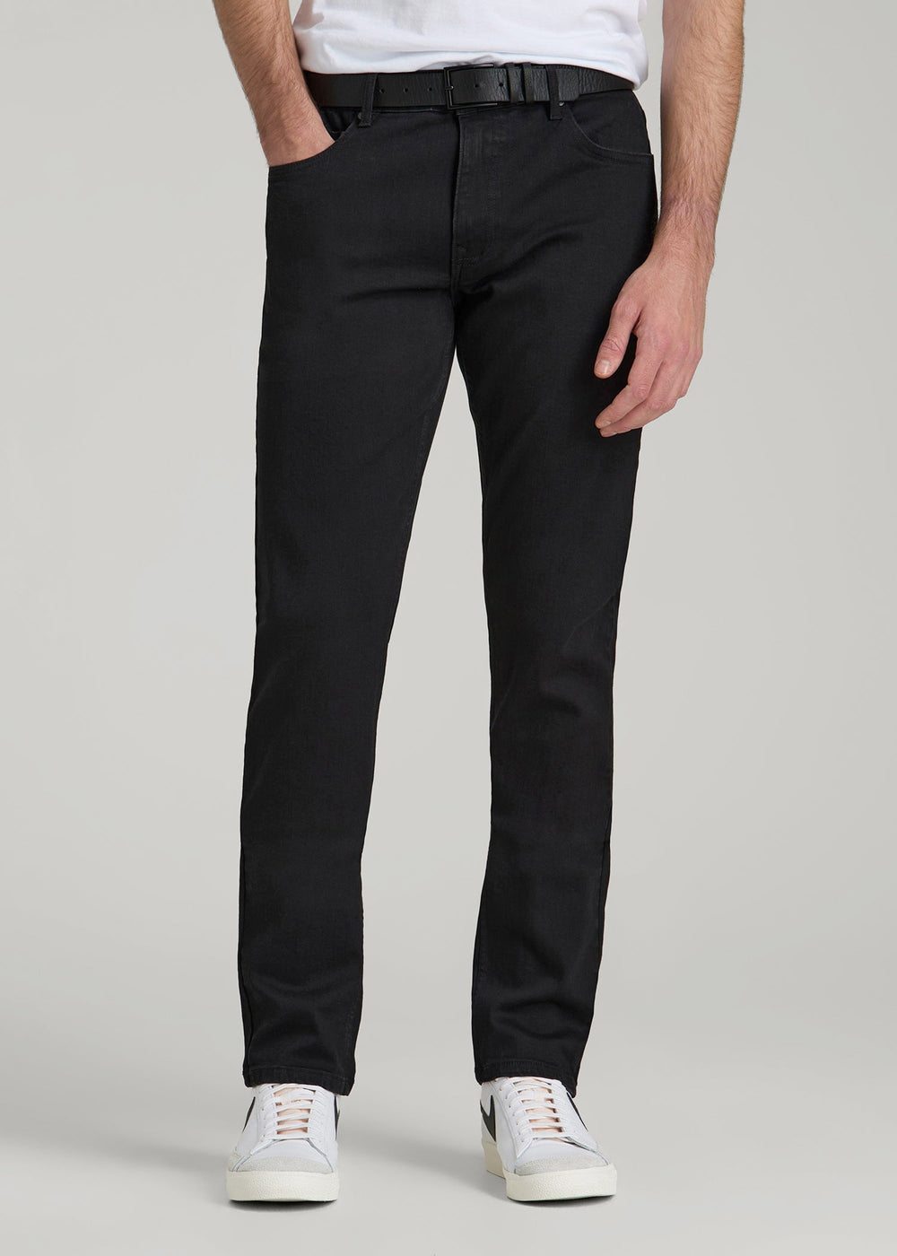 American Tall Online | A.T. Basics Men's Carman Tapered fit Jeans for Tall Men in Black