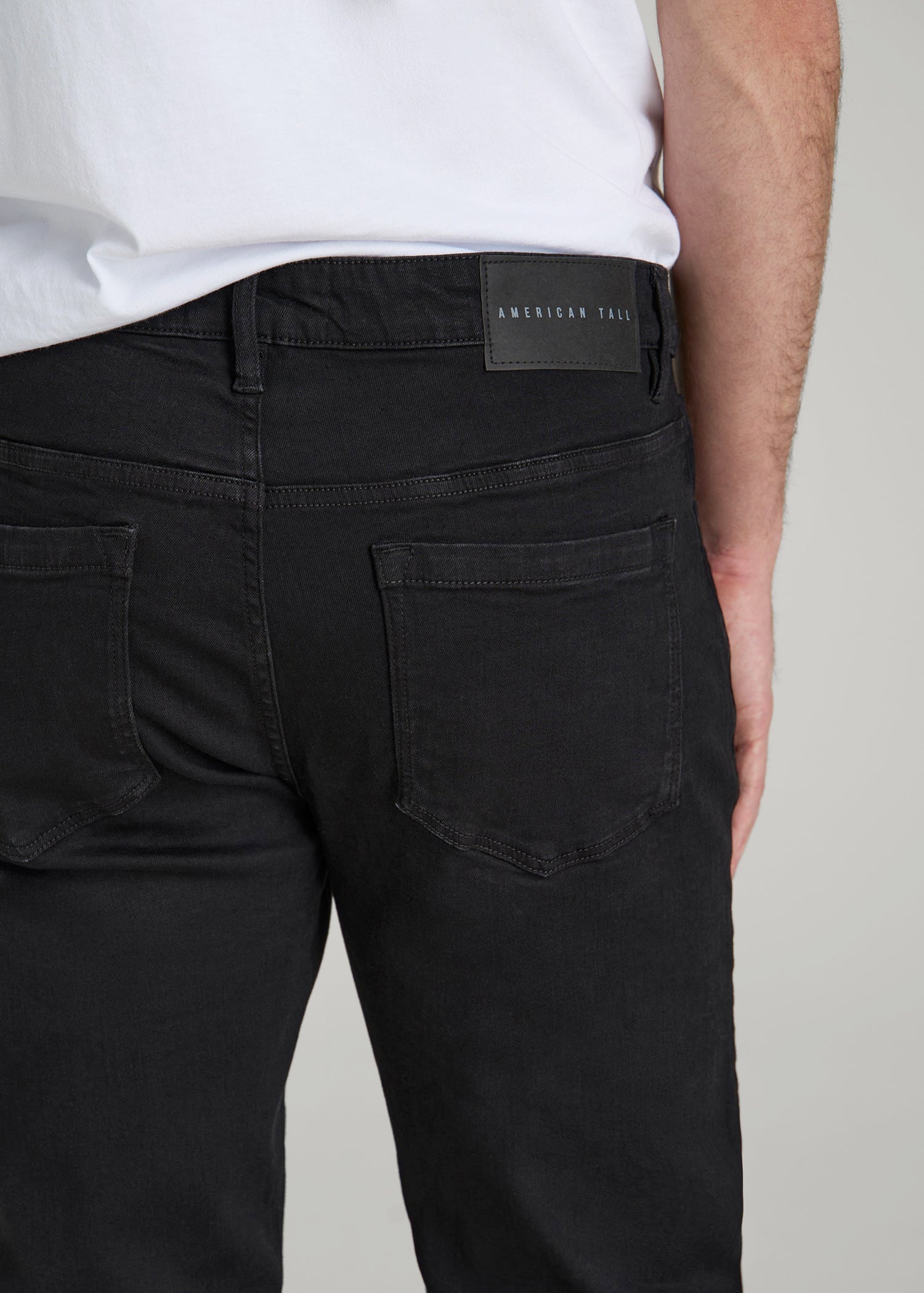 American Tall Online | A.T. Basics Men's Carman Tapered fit Jeans for Tall Men in Black