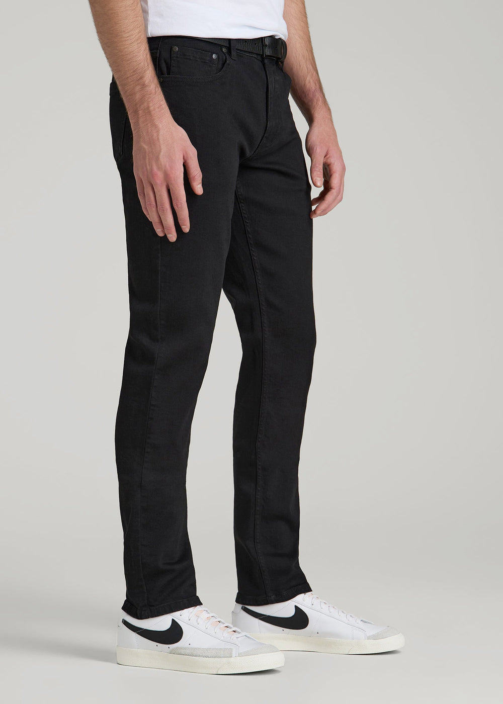 American Tall Online | A.T. Basics Men's Carman Tapered fit Jeans for Tall Men in Black