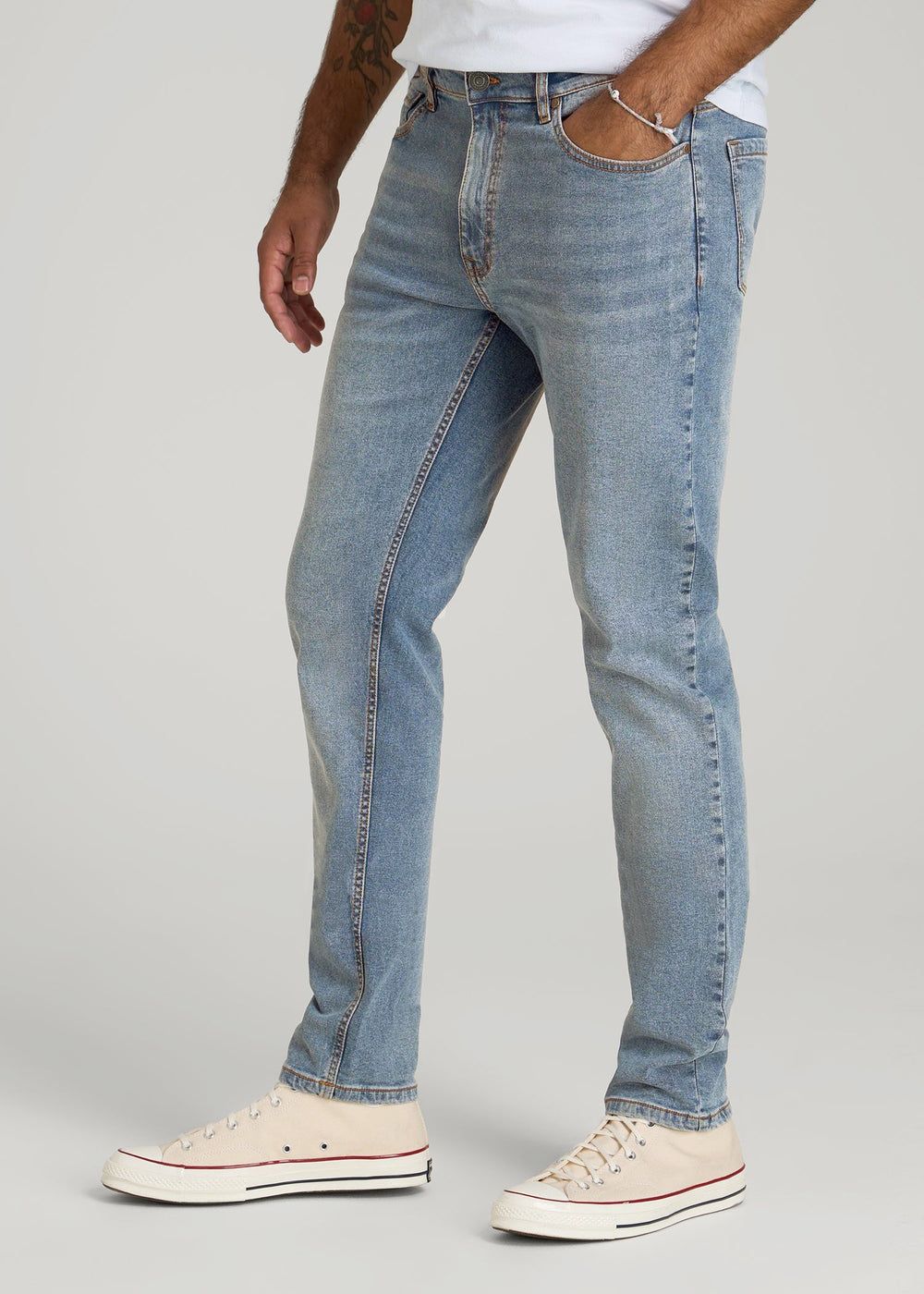 American Tall Outlet | A.T. Basics Men's Dylan Slim Fit Jeans for Tall Men in Tufts Blue