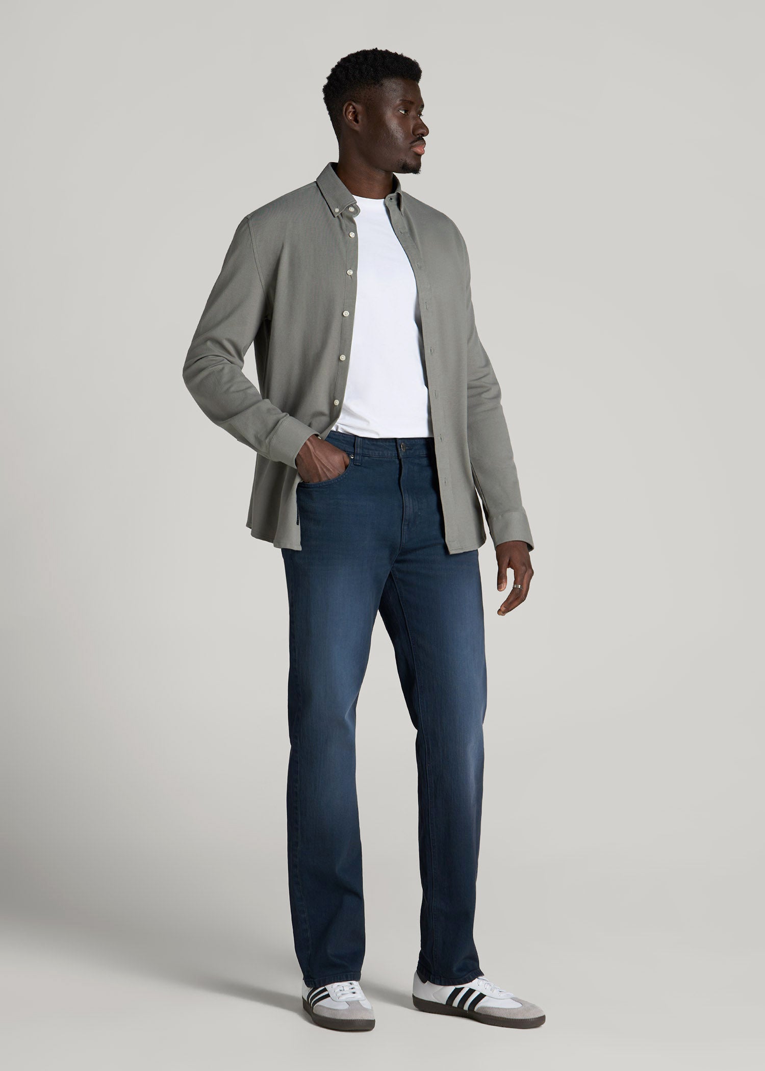 American Tall Online Shop | J1 STRAIGHT LEG Jeans for Tall Men in Faded Blue Black