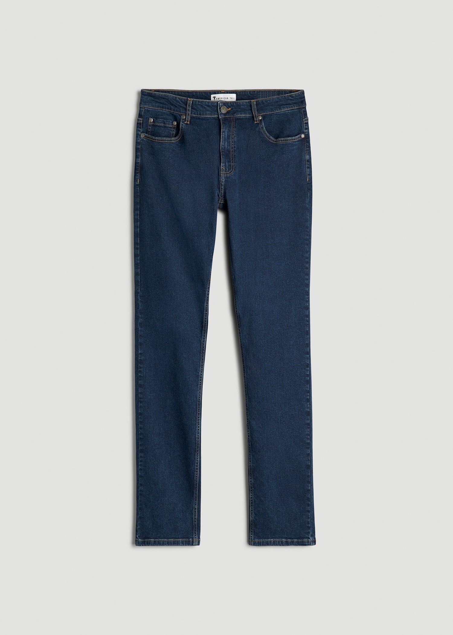 American Tall Discount | A.T. Basics Men's Dylan Slim Fit Jeans for Tall Men in Charged Blue