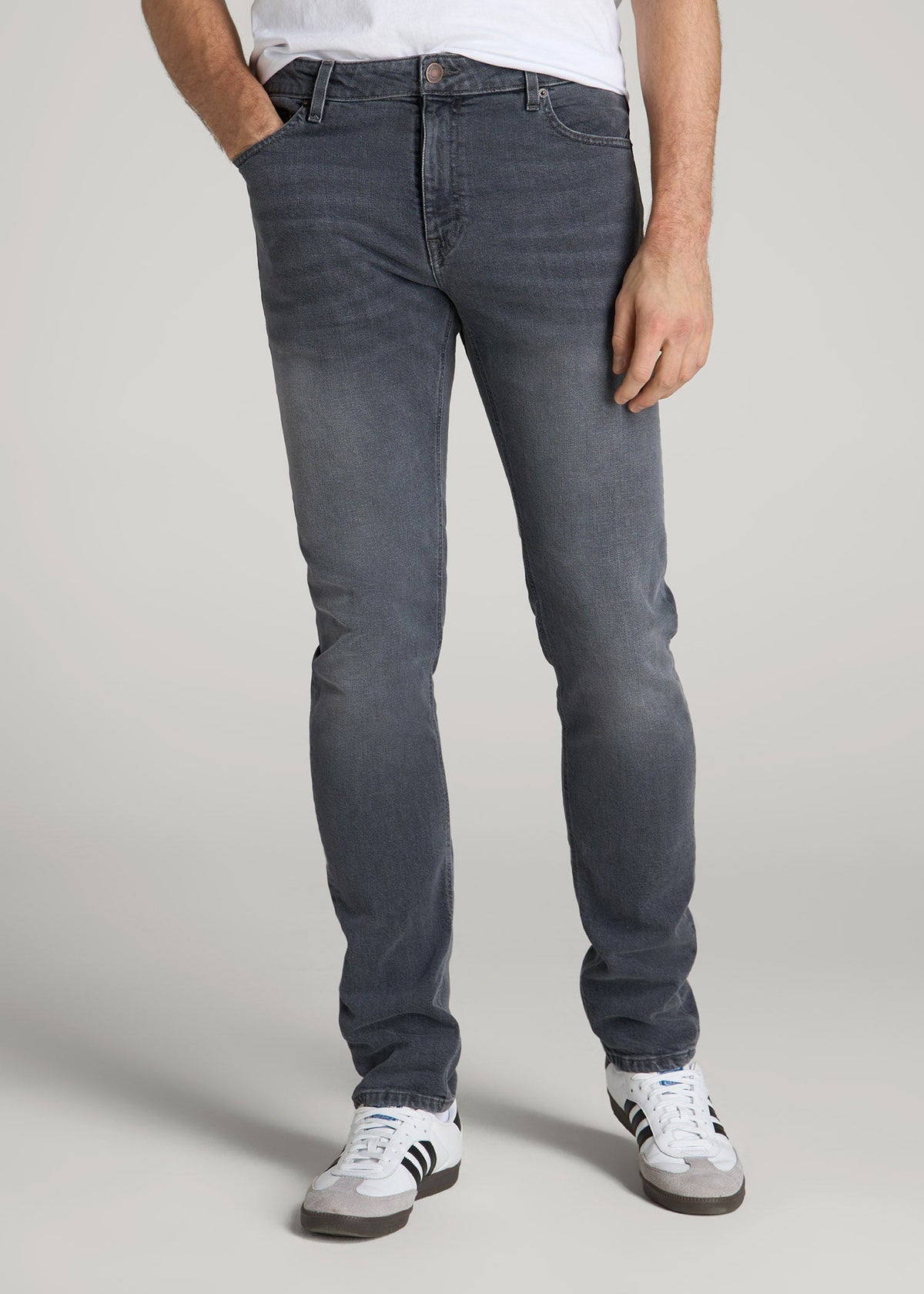 American Tall Online | Americana Collection Dylan Slim Fit Jeans For Tall Men in Wolf Grey