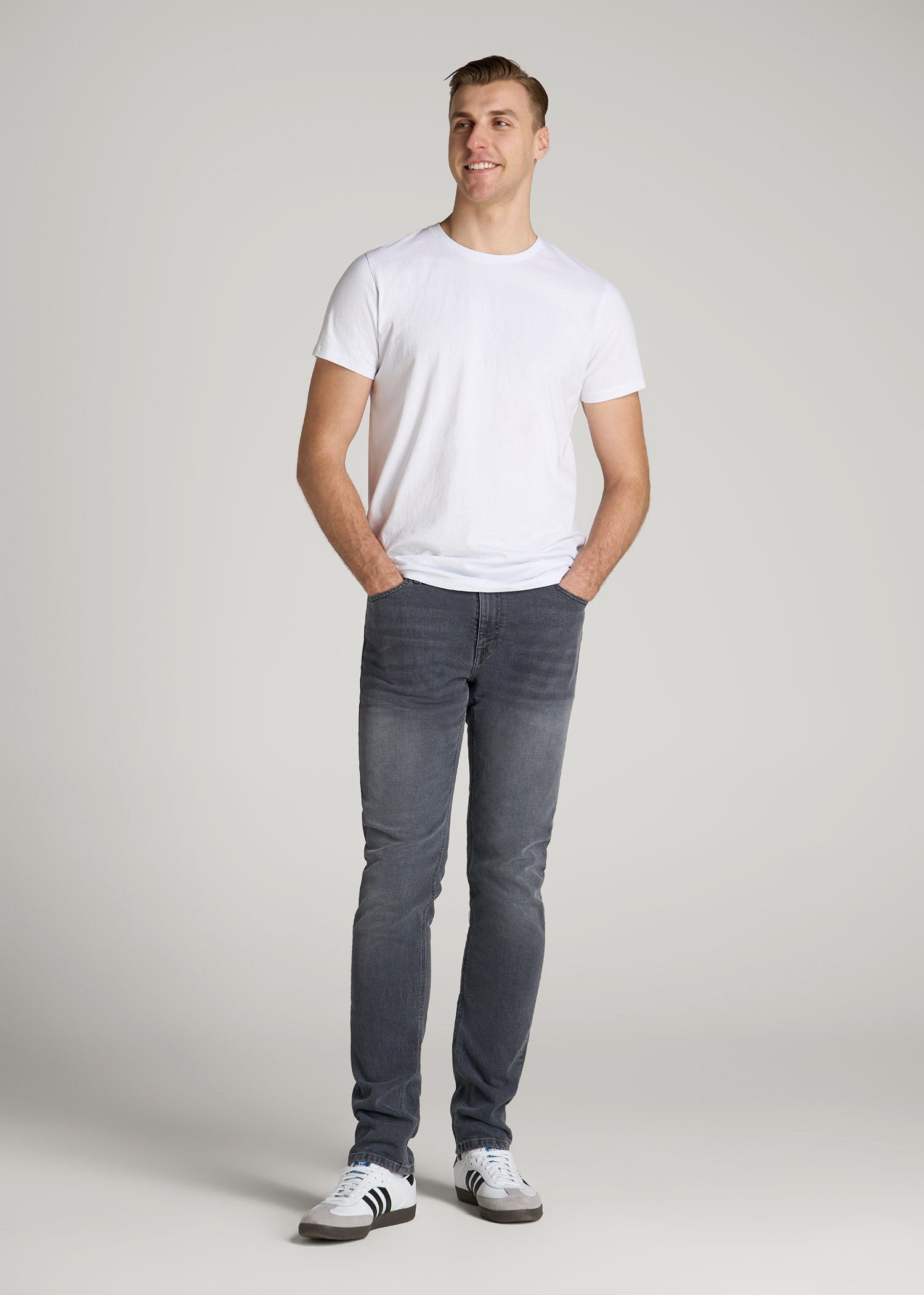 American Tall Online | Americana Collection Dylan Slim Fit Jeans For Tall Men in Wolf Grey