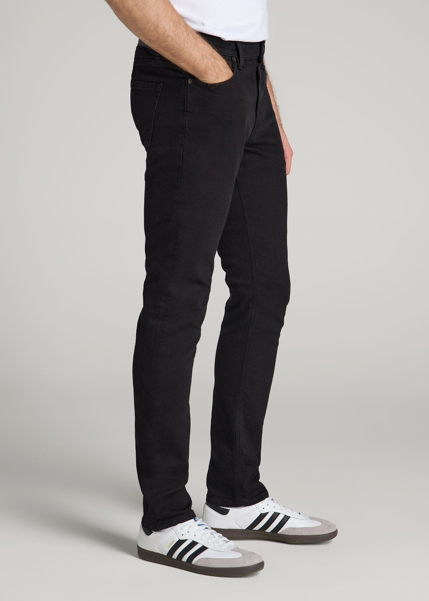 American Tall Sale | Americana Collection Dylan Slim Fit Jeans For Tall Men in Lark Black