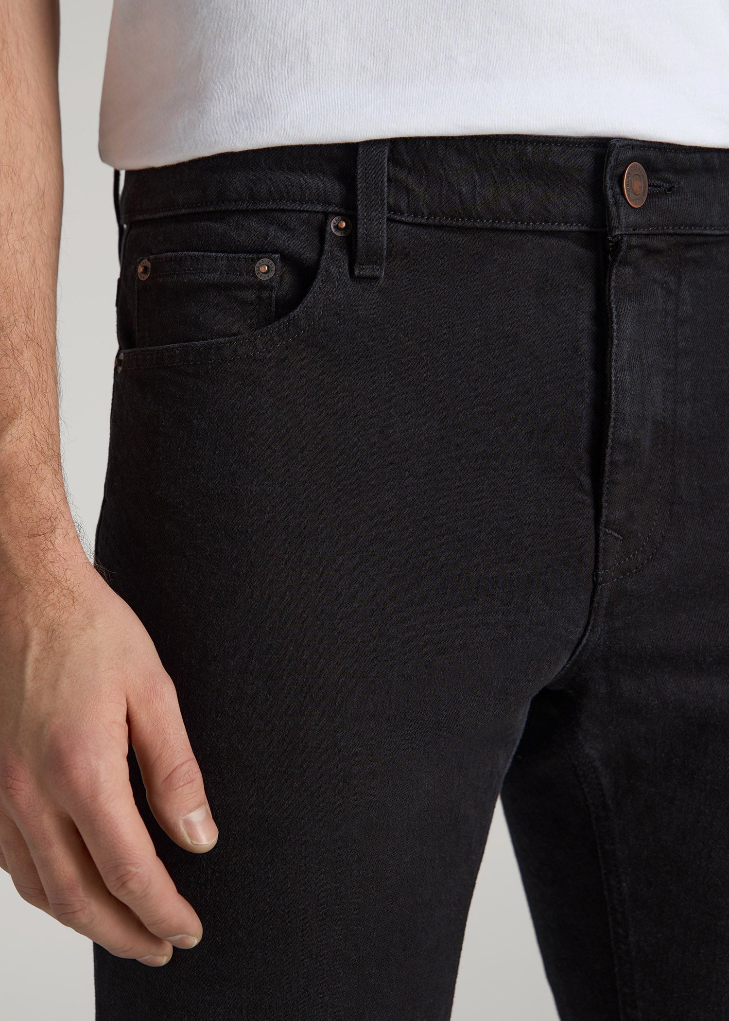 American Tall Sale | Americana Collection Dylan Slim Fit Jeans For Tall Men in Lark Black