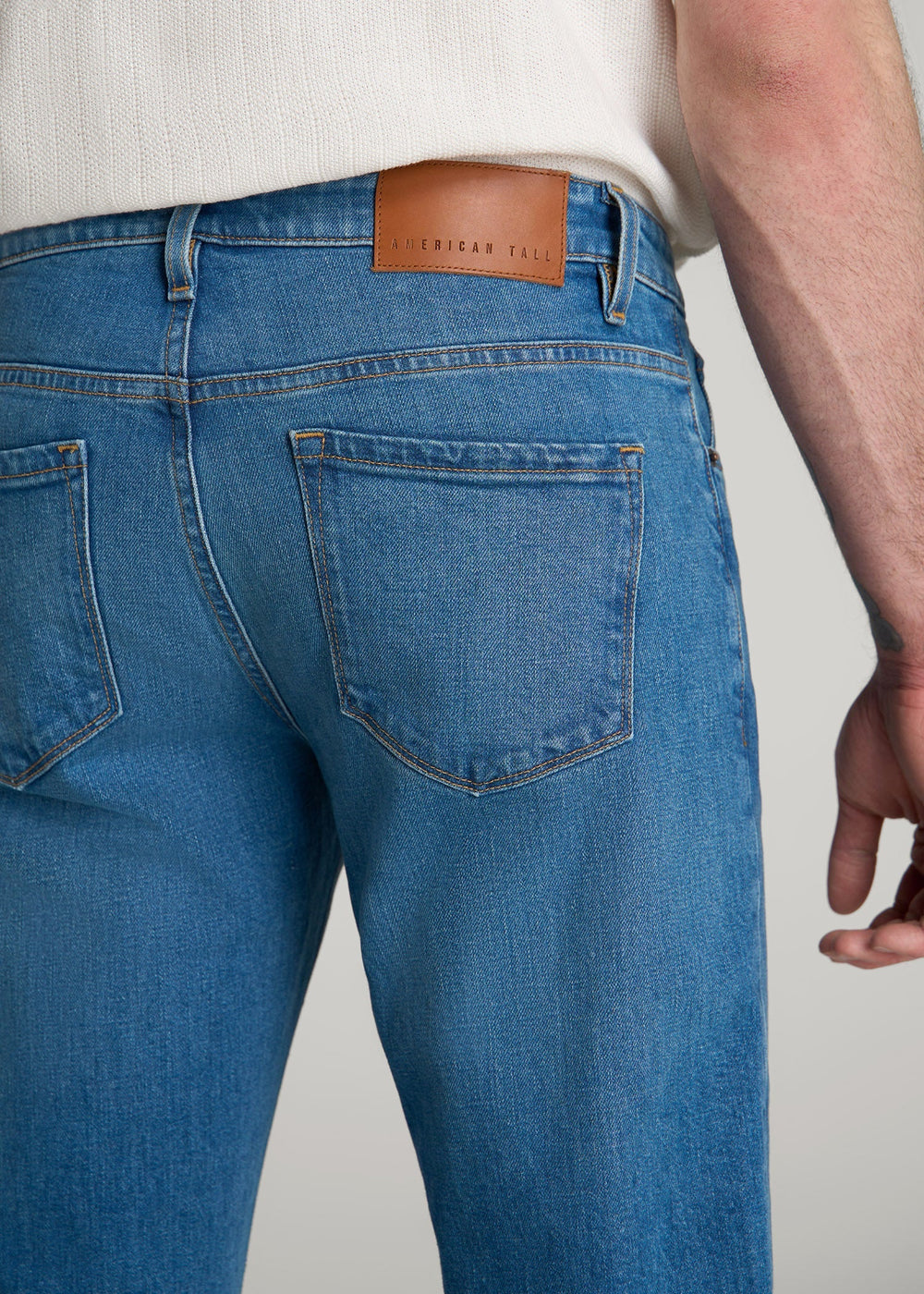 American Tall Outlet | Americana Collection Carman Tapered Fit Jeans For Tall Men in Sail Blue