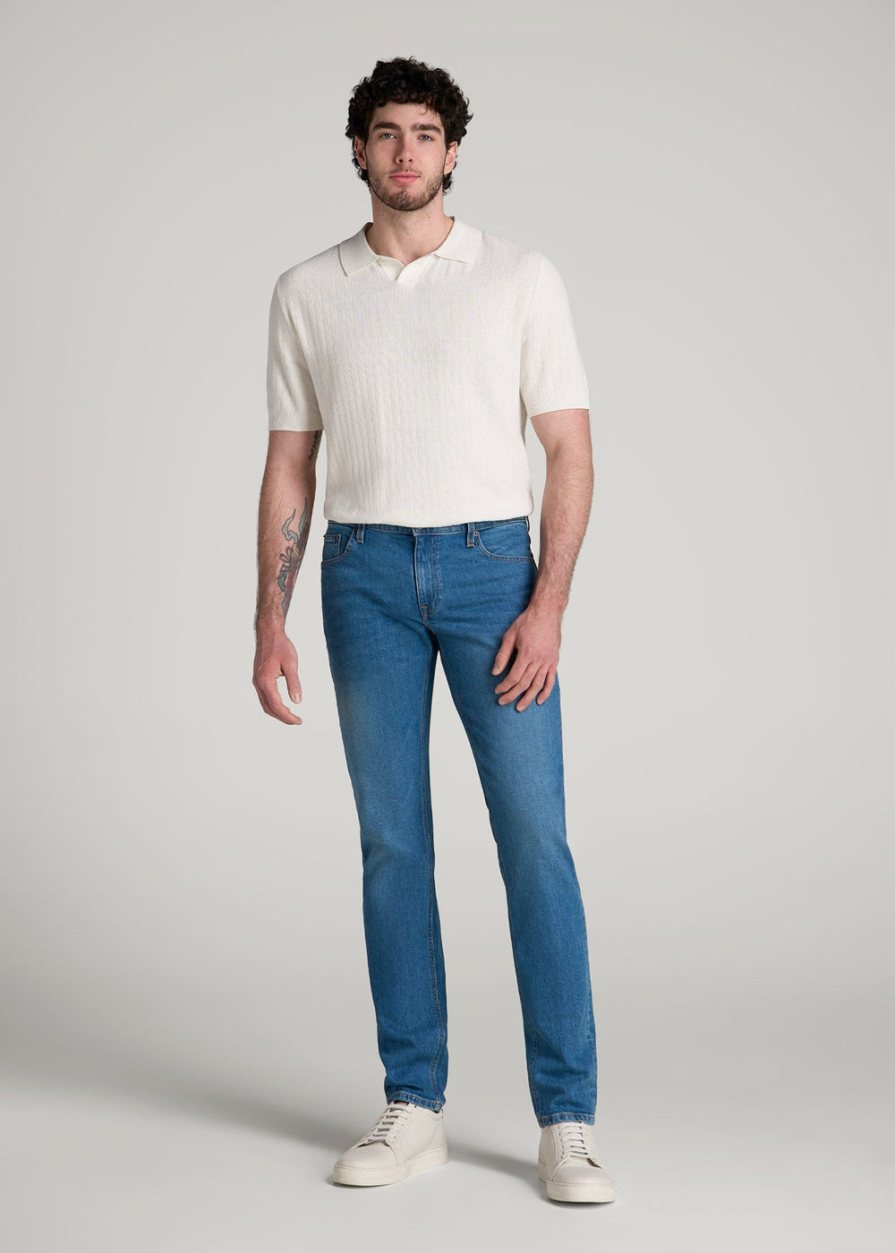American Tall Outlet | Americana Collection Carman Tapered Fit Jeans For Tall Men in Sail Blue