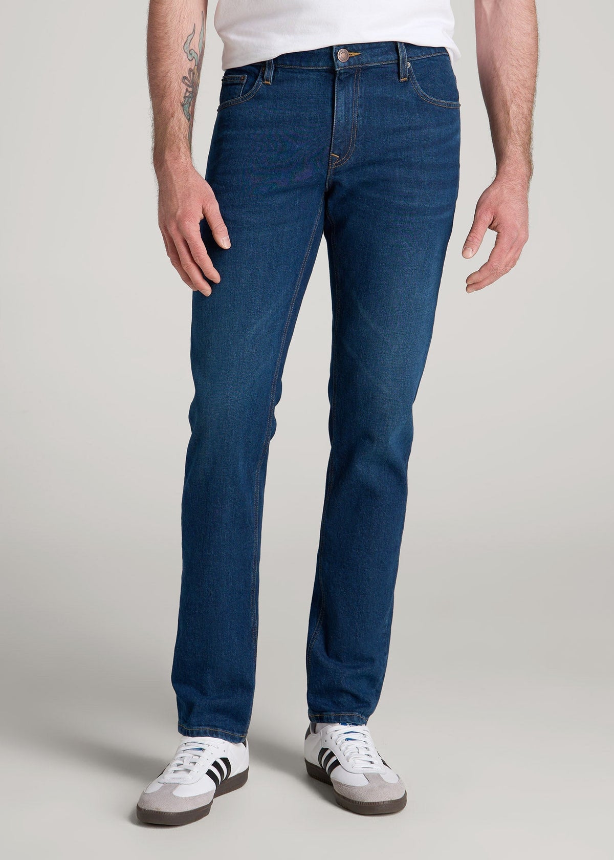 American Tall For Sale | Americana Collection Carman Tapered Fit Jeans For Tall Men in Crown Blue