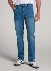 American Tall Discount | Americana Collection J1 Straight Fit Jeans For Tall Men in Sail Blue