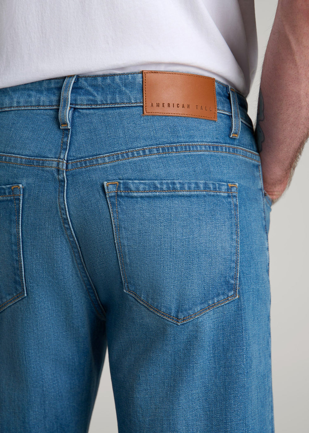 American Tall Discount | Americana Collection J1 Straight Fit Jeans For Tall Men in Sail Blue
