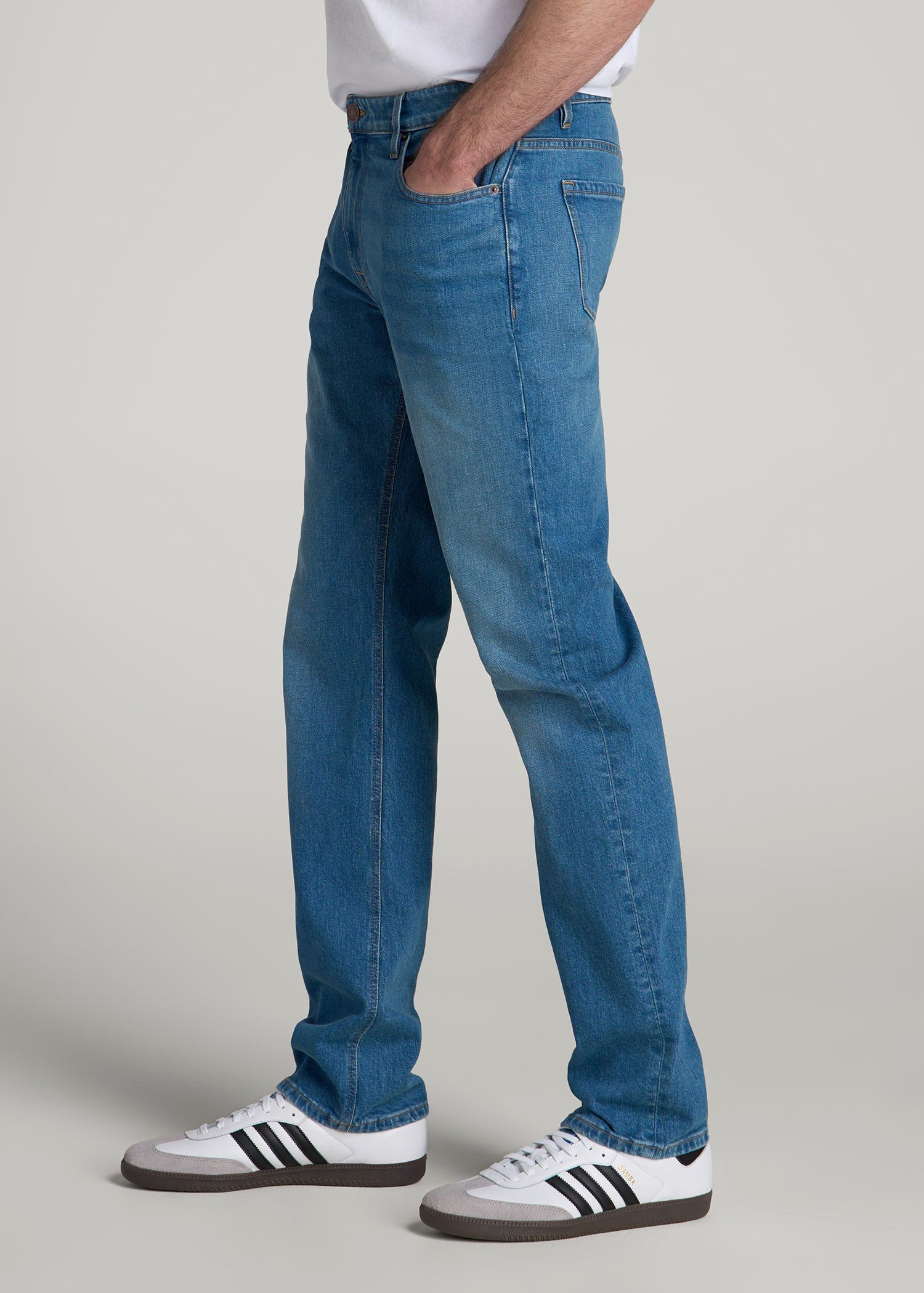 American Tall Discount | Americana Collection J1 Straight Fit Jeans For Tall Men in Sail Blue