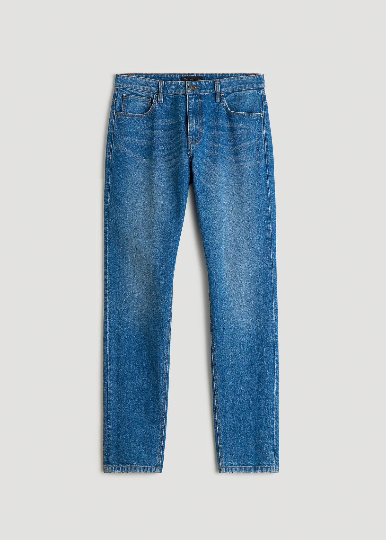 American Tall Online | Milo RELAXED TAPERED FIT Jeans for Tall Men in Classic Mid Blue