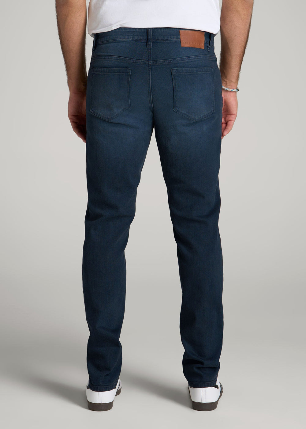 American Tall Sale | Carman TAPERED Jeans for Tall Men in Faded Blue Black