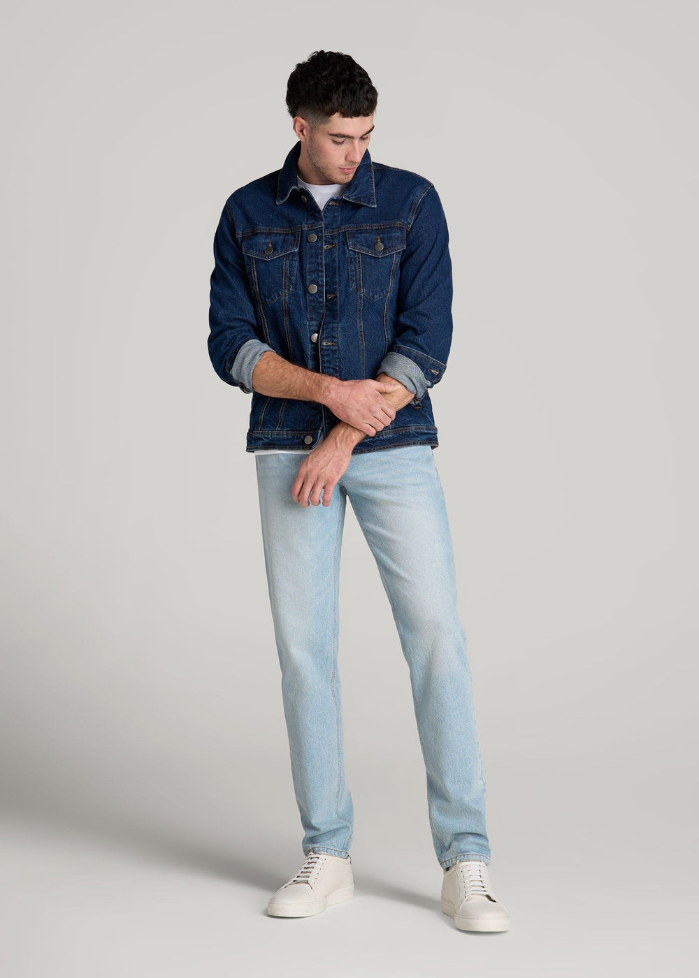 American Tall Outlet | Milo RELAXED TAPERED FIT Jeans for Tall Men in Salt Lake Wash