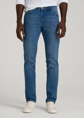 American Tall For Sale | Carman TAPERED Jeans for Tall Men in Classic Mid Blue