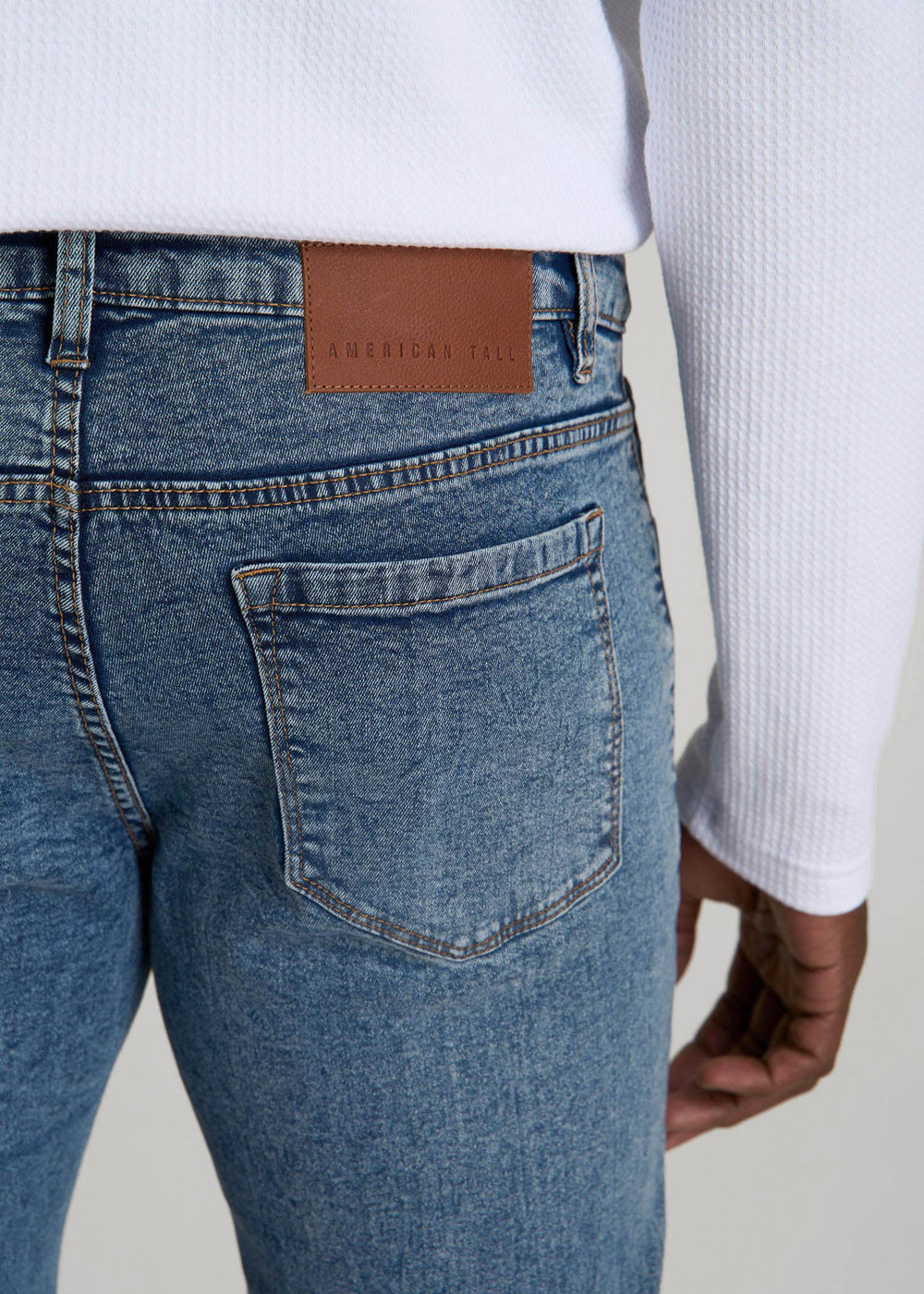 American Tall Discount | Carman TAPERED Jeans for Tall Men in Vintage Faded Blue