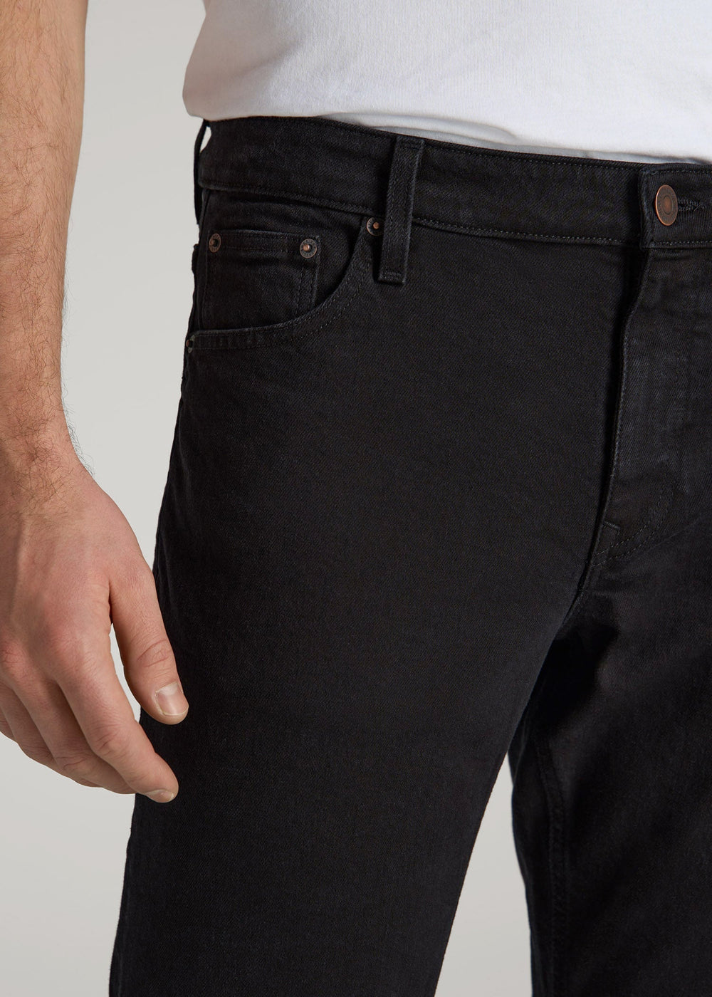 American Tall Online Shop | Americana Collection Carman Tapered Fit Jeans For Tall Men in Lark Black