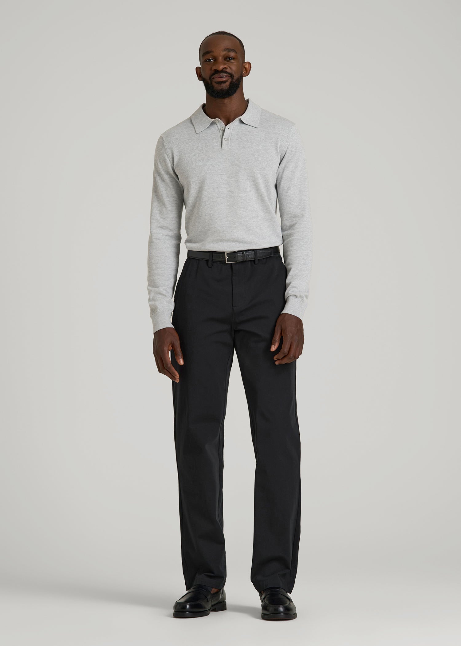 American Tall Discount | 4 Way Stretch Commuter RELAXED Chino Pants for Tall Men in Black