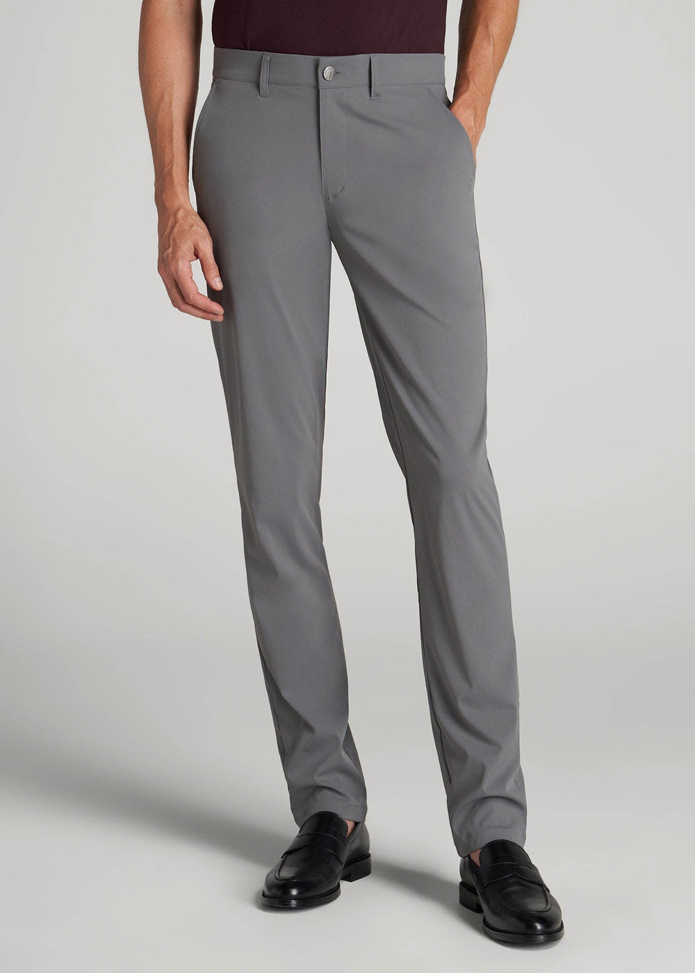 American Tall Online | TAPERED FIT Traveler Chino Pants for Tall Men in Charcoal