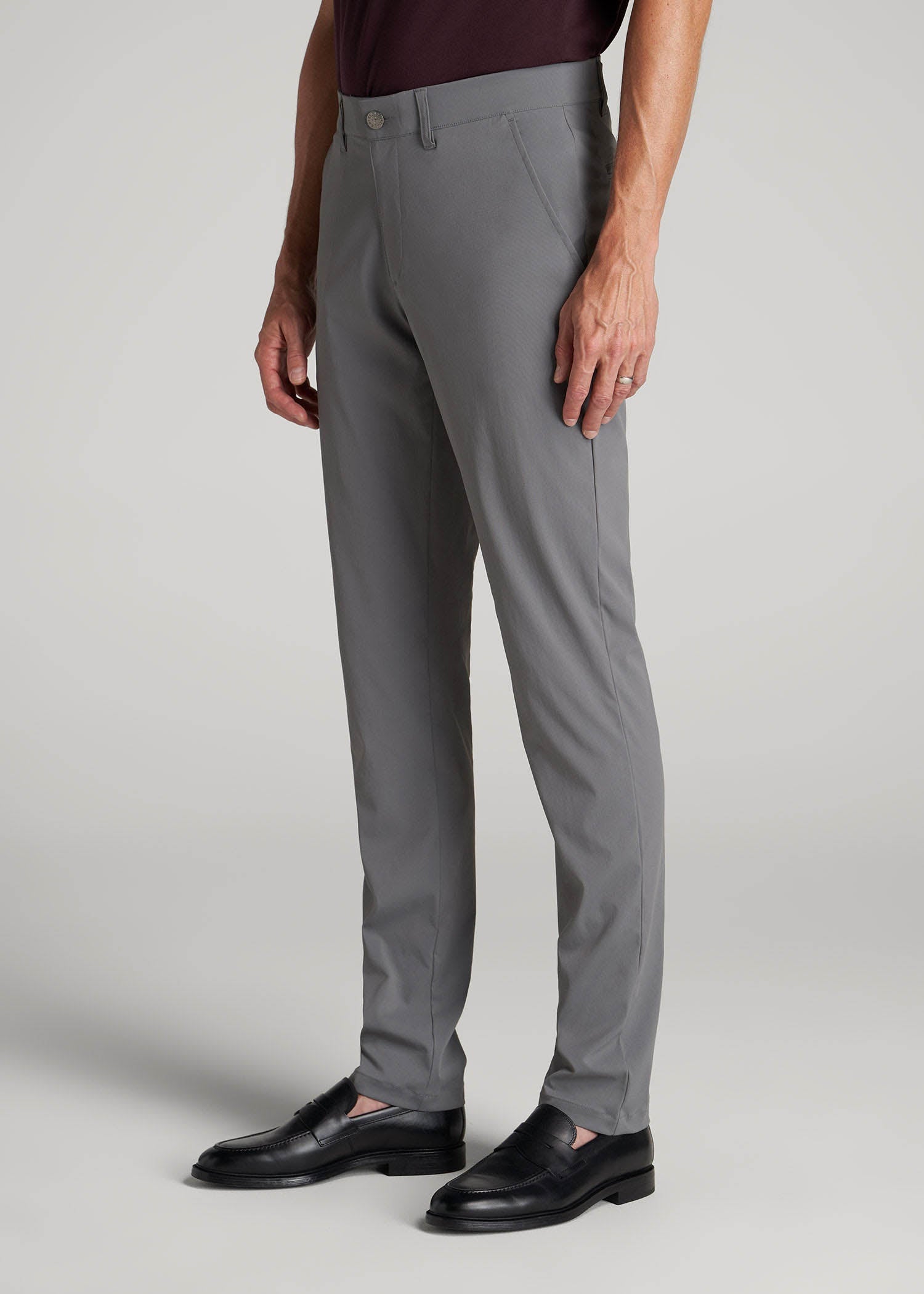 American Tall Online | TAPERED FIT Traveler Chino Pants for Tall Men in Charcoal