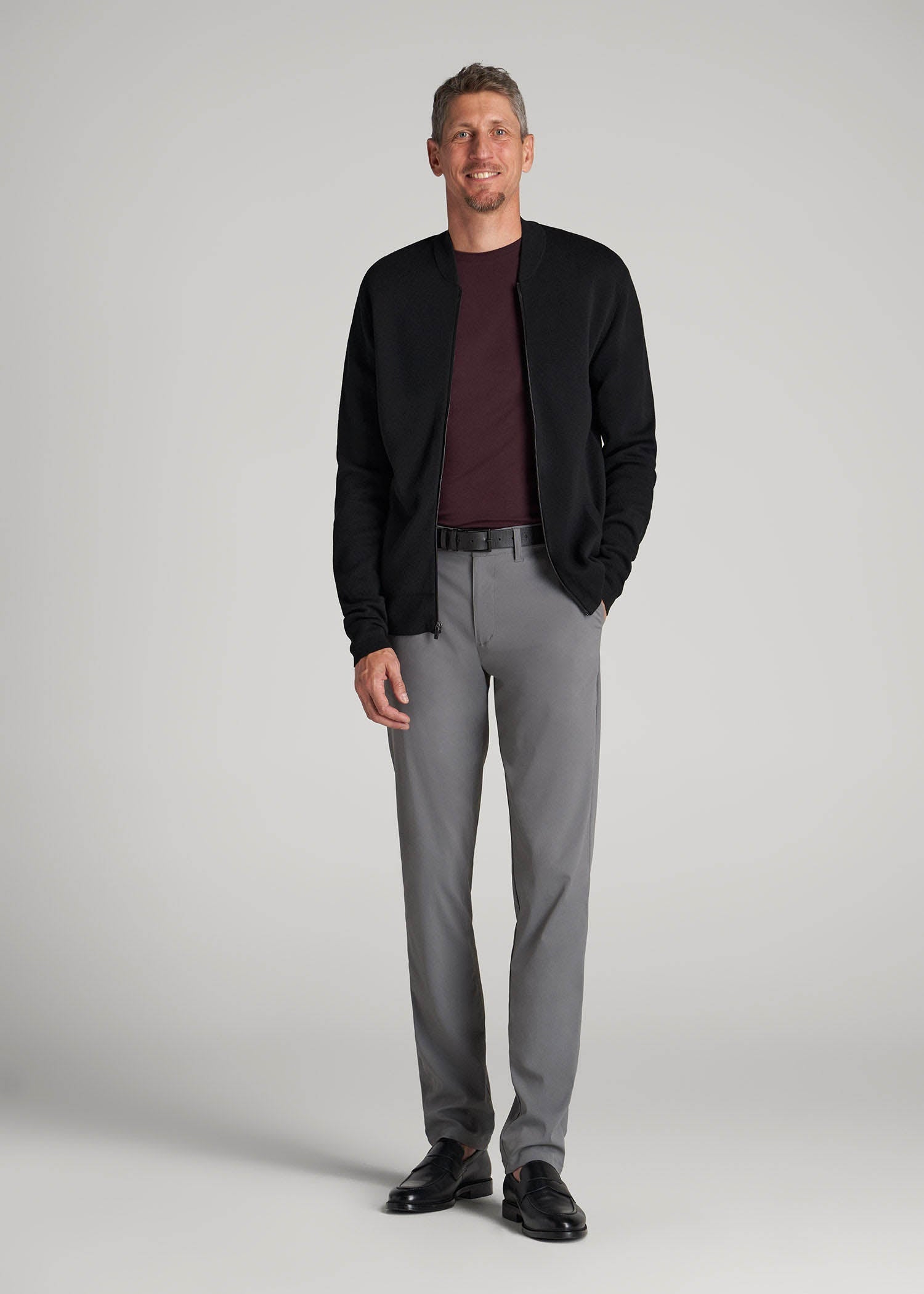 American Tall Online | TAPERED FIT Traveler Chino Pants for Tall Men in Charcoal