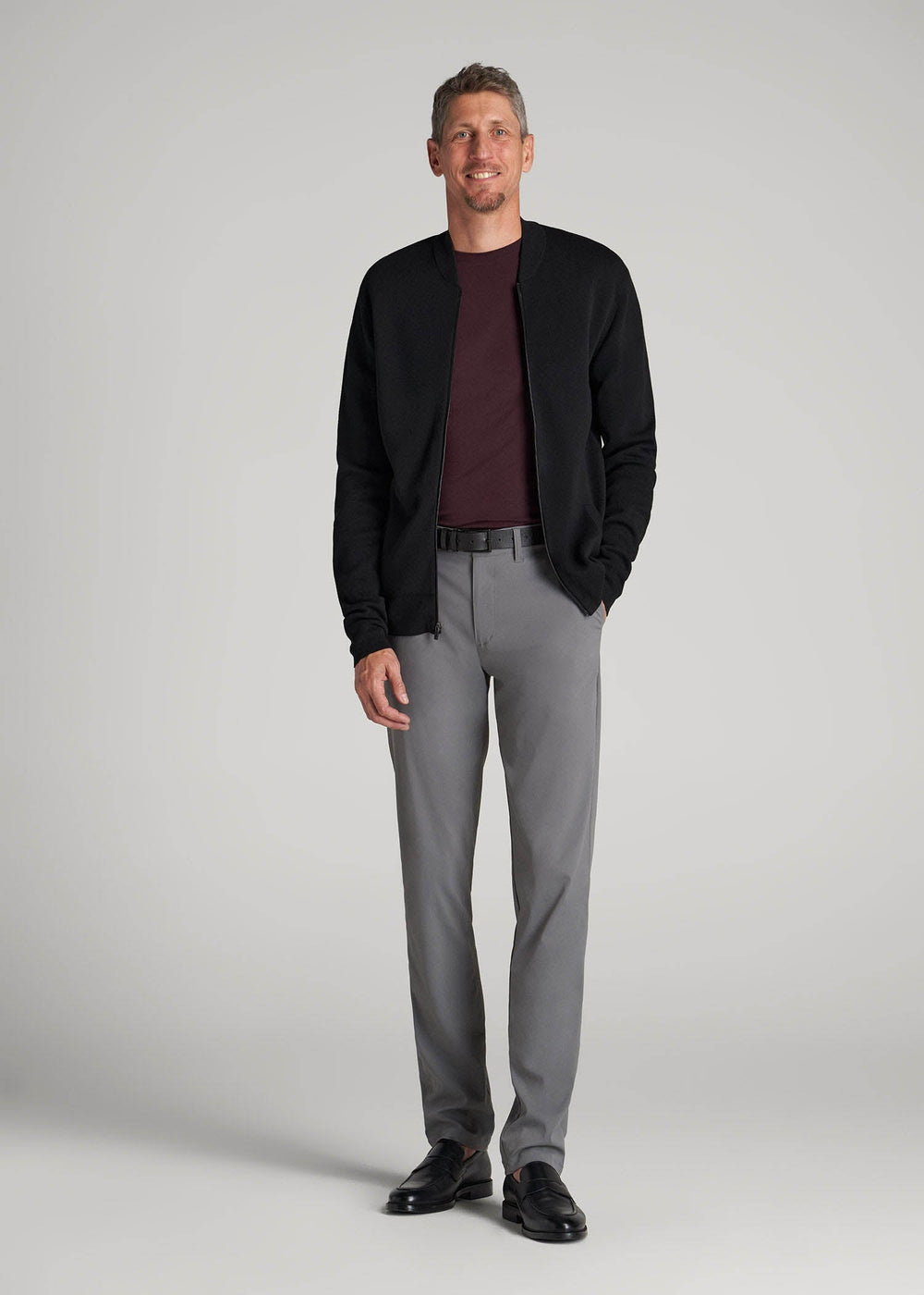 American Tall Online | TAPERED FIT Traveler Chino Pants for Tall Men in Charcoal
