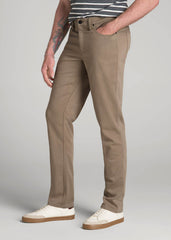 American Tall Sale | Everyday Comfort 5-Pocket TAPERED-FIT Pant for Tall Men in Dark Sand