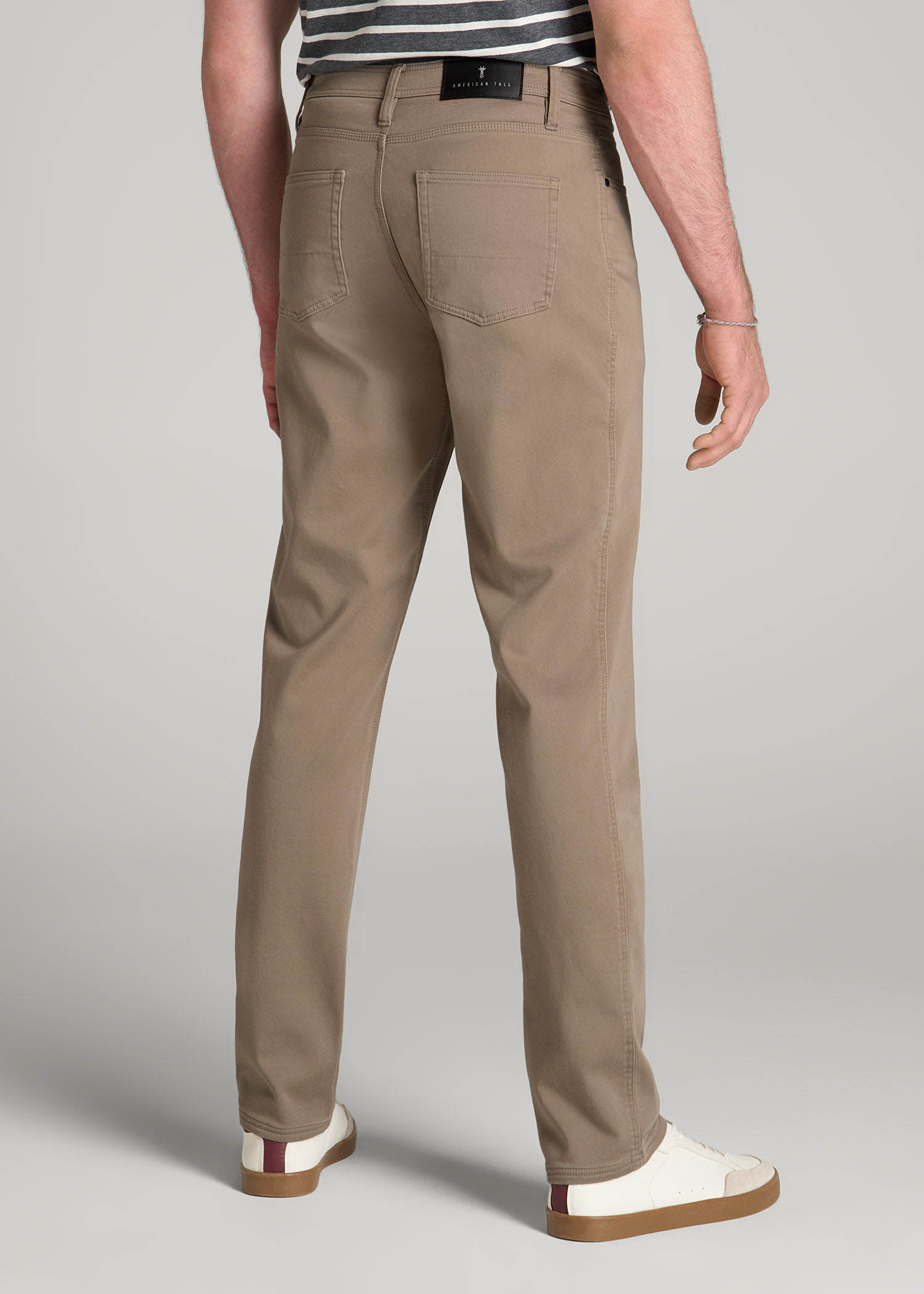 American Tall Sale | Everyday Comfort 5-Pocket TAPERED-FIT Pant for Tall Men in Dark Sand