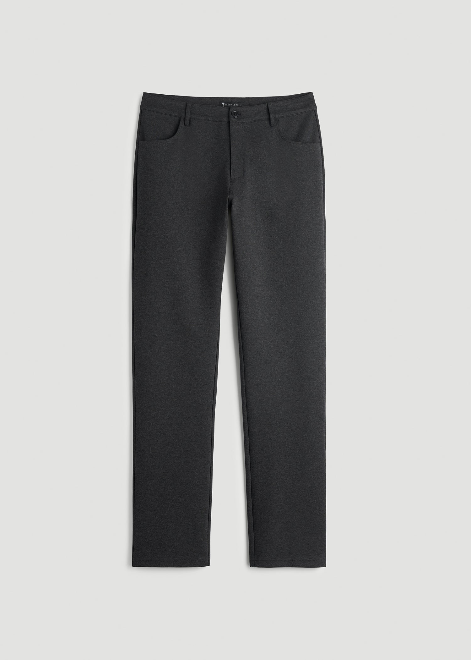 American Tall Outlet | Soft Flex Ponte Pants for Tall Men in Dark Charcoal Heather