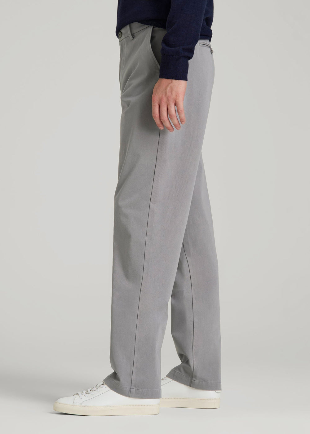 American Tall For Sale | 4-Way Stretch Commuter Straight Chino Pants for Tall Men in Pebble Grey