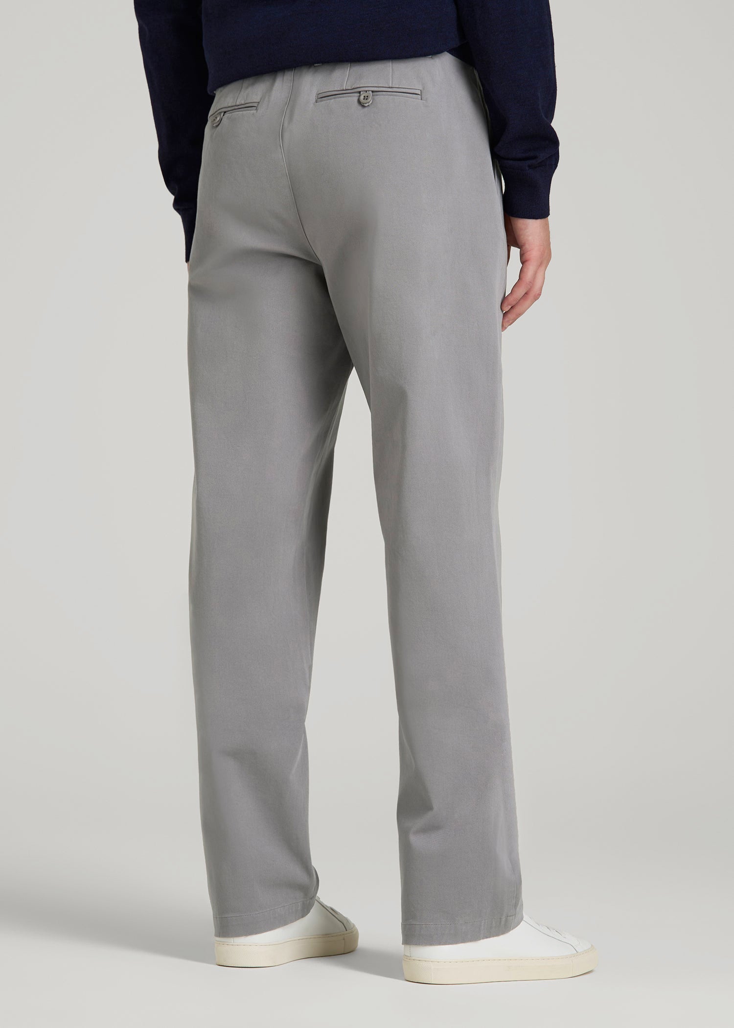 American Tall For Sale | 4-Way Stretch Commuter Straight Chino Pants for Tall Men in Pebble Grey
