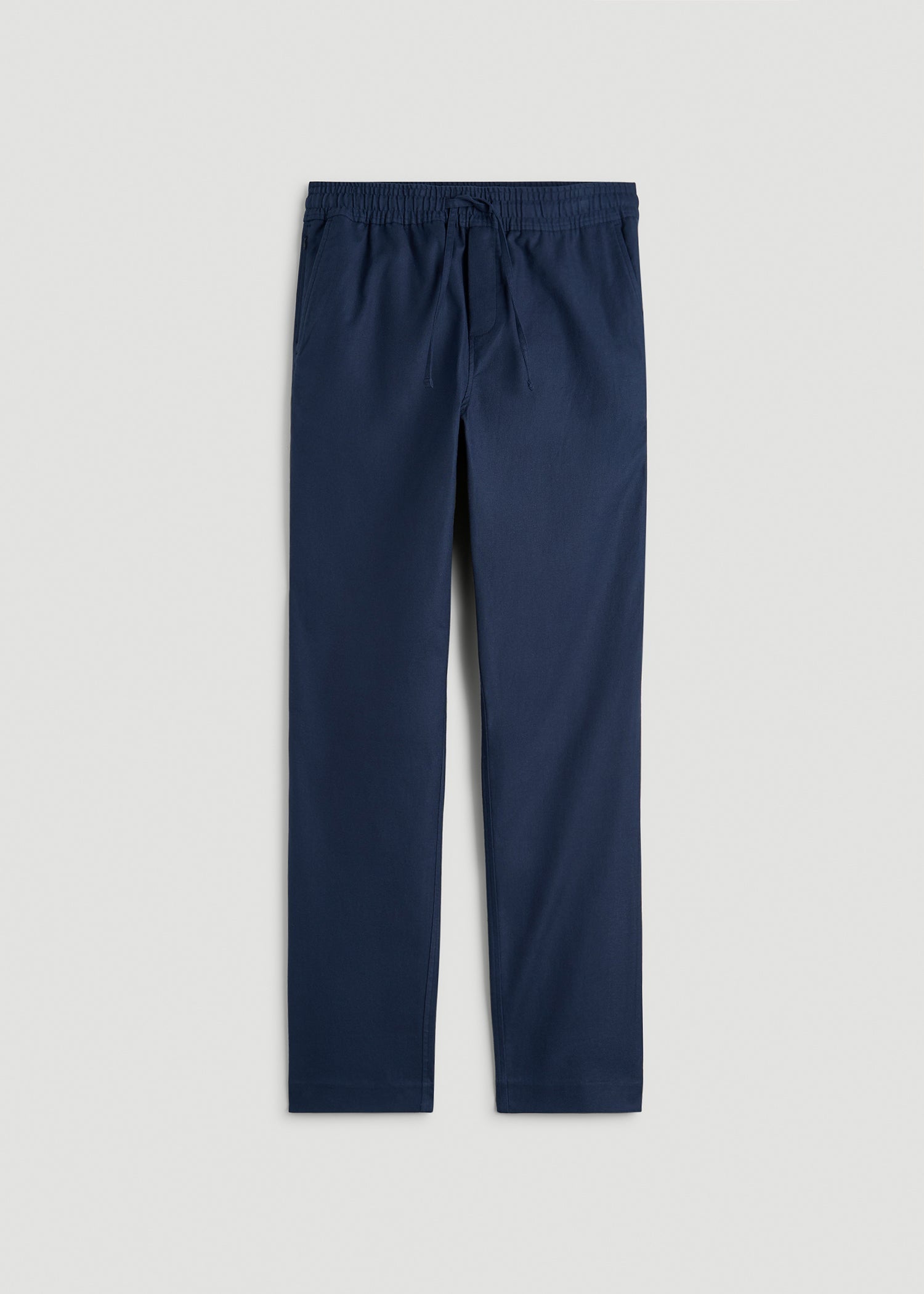 American Tall Online Shop | Stretch Cotton Linen Blend Pull-On Pants for Tall Men in Navy Blue