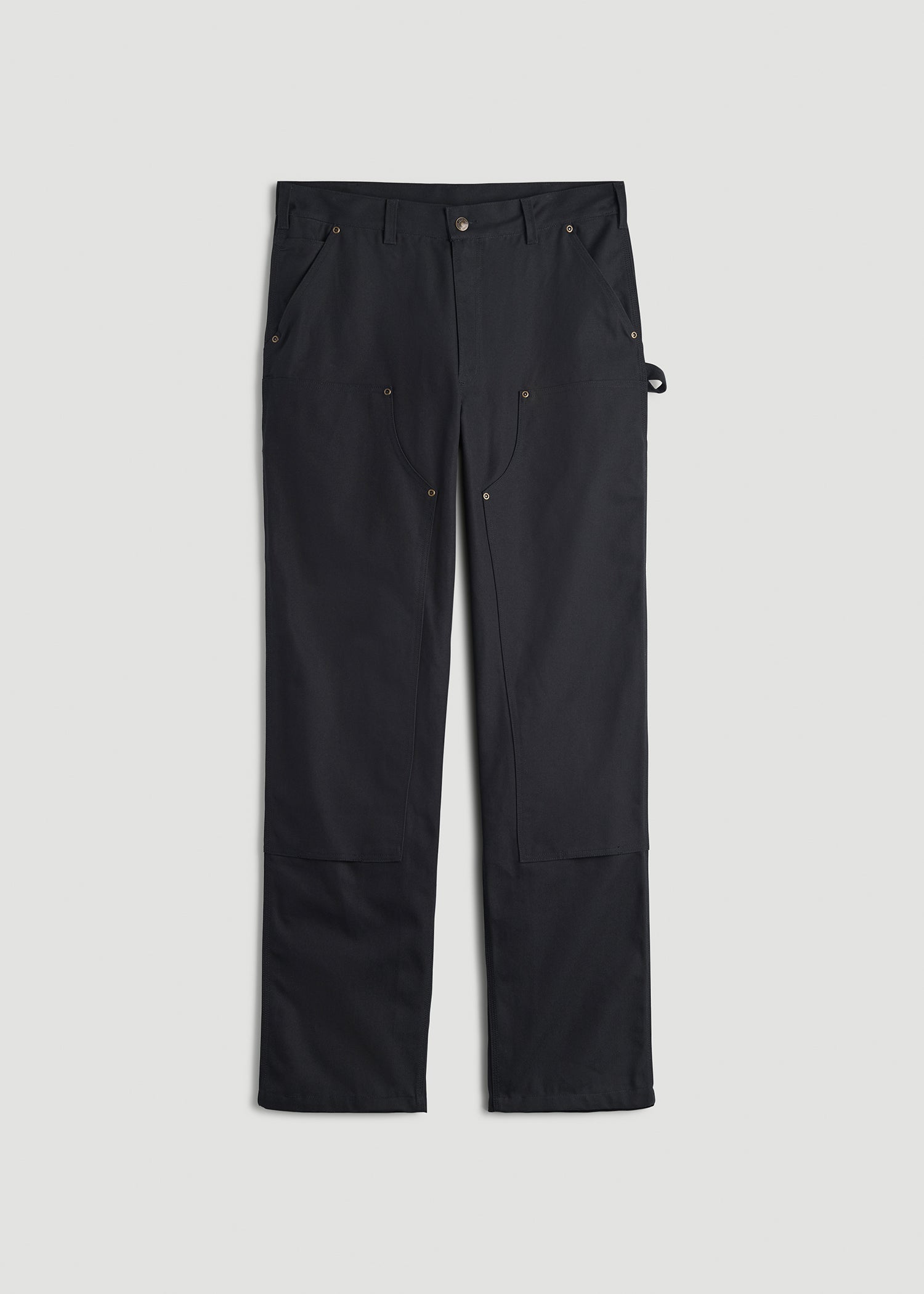 American Tall Discount | LJ&S Double Front Utility Work Pants for Tall Men in Black