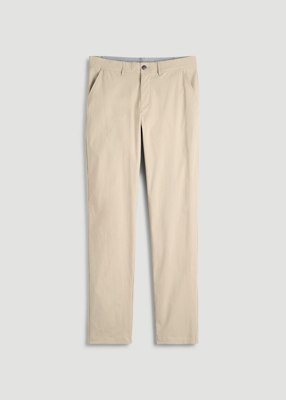 American Tall Outlet | TAPERED FIT Traveler Chino Pants for Tall Men in Light Khaki