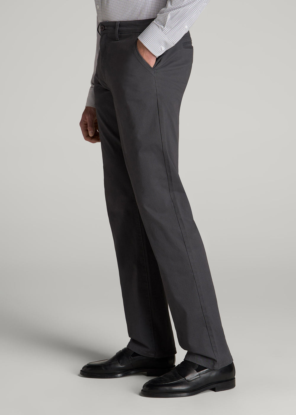 American Tall For Sale | Mason RELAXED Chinos for Tall Men in Iron Grey