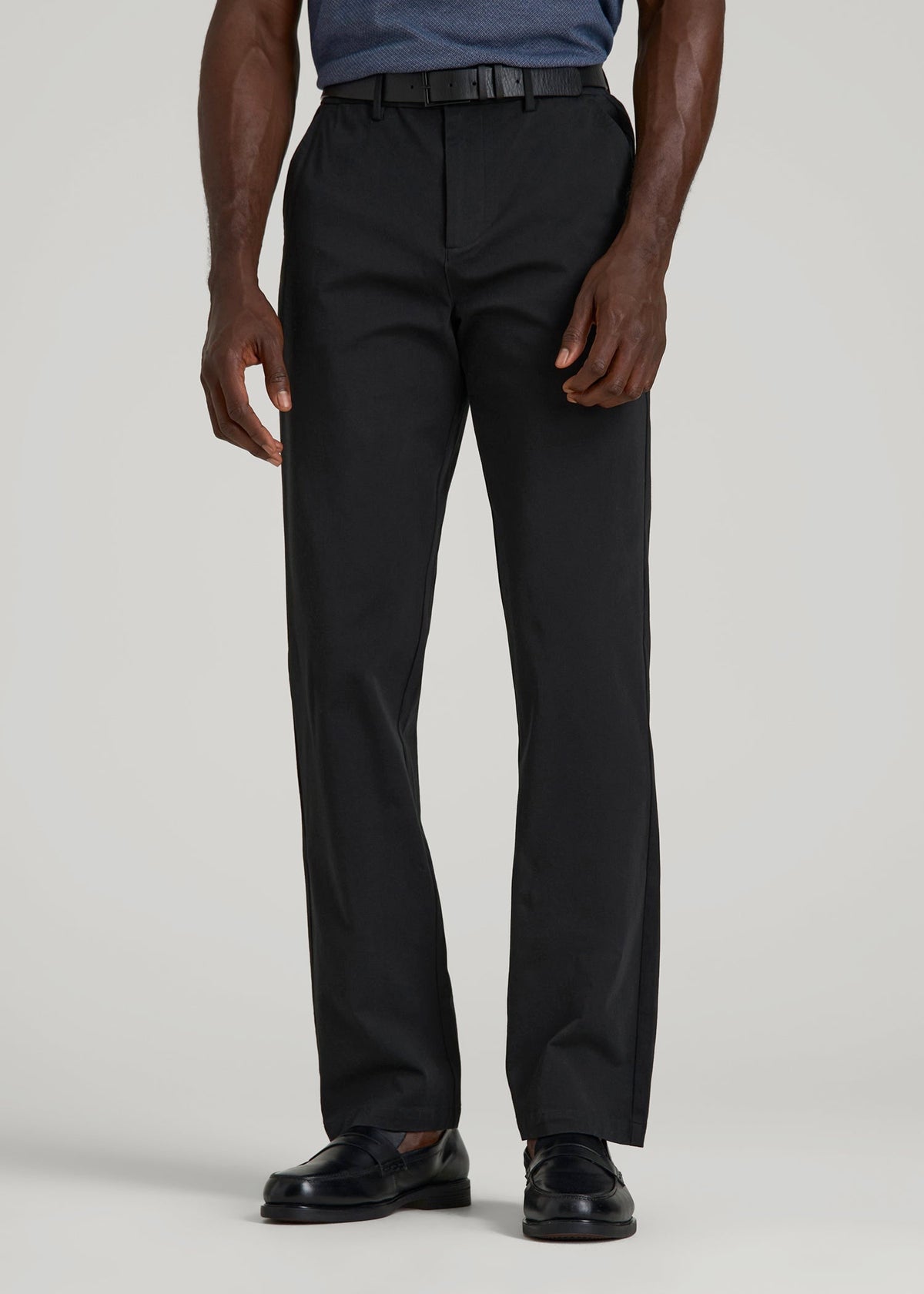 American Tall Discount | 4 Way Stretch Commuter STRAIGHT Leg Chino Pants for Tall Men in Black