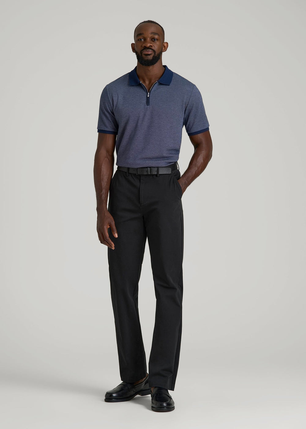 American Tall Discount | 4 Way Stretch Commuter STRAIGHT Leg Chino Pants for Tall Men in Black