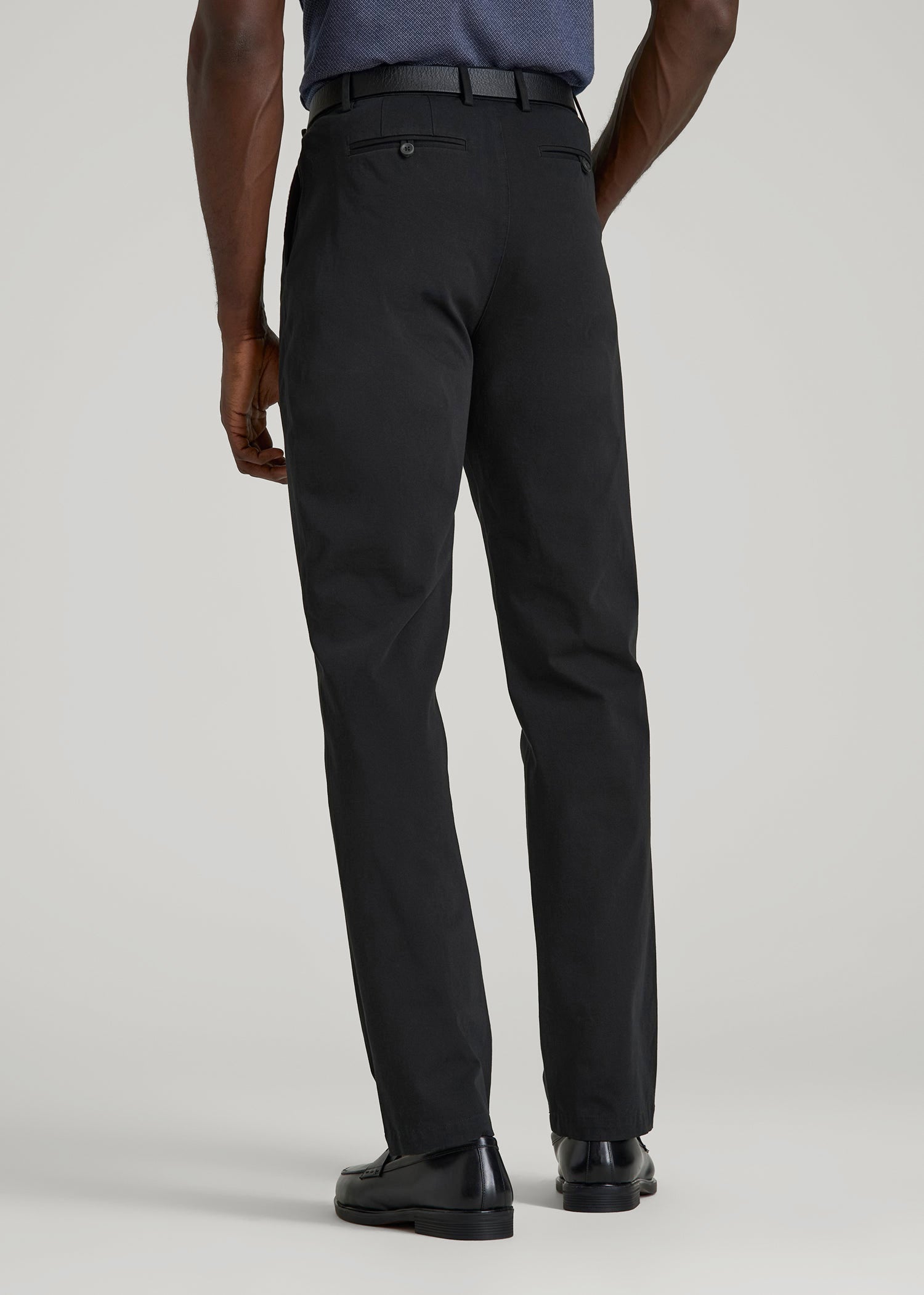 American Tall Discount | 4 Way Stretch Commuter STRAIGHT Leg Chino Pants for Tall Men in Black