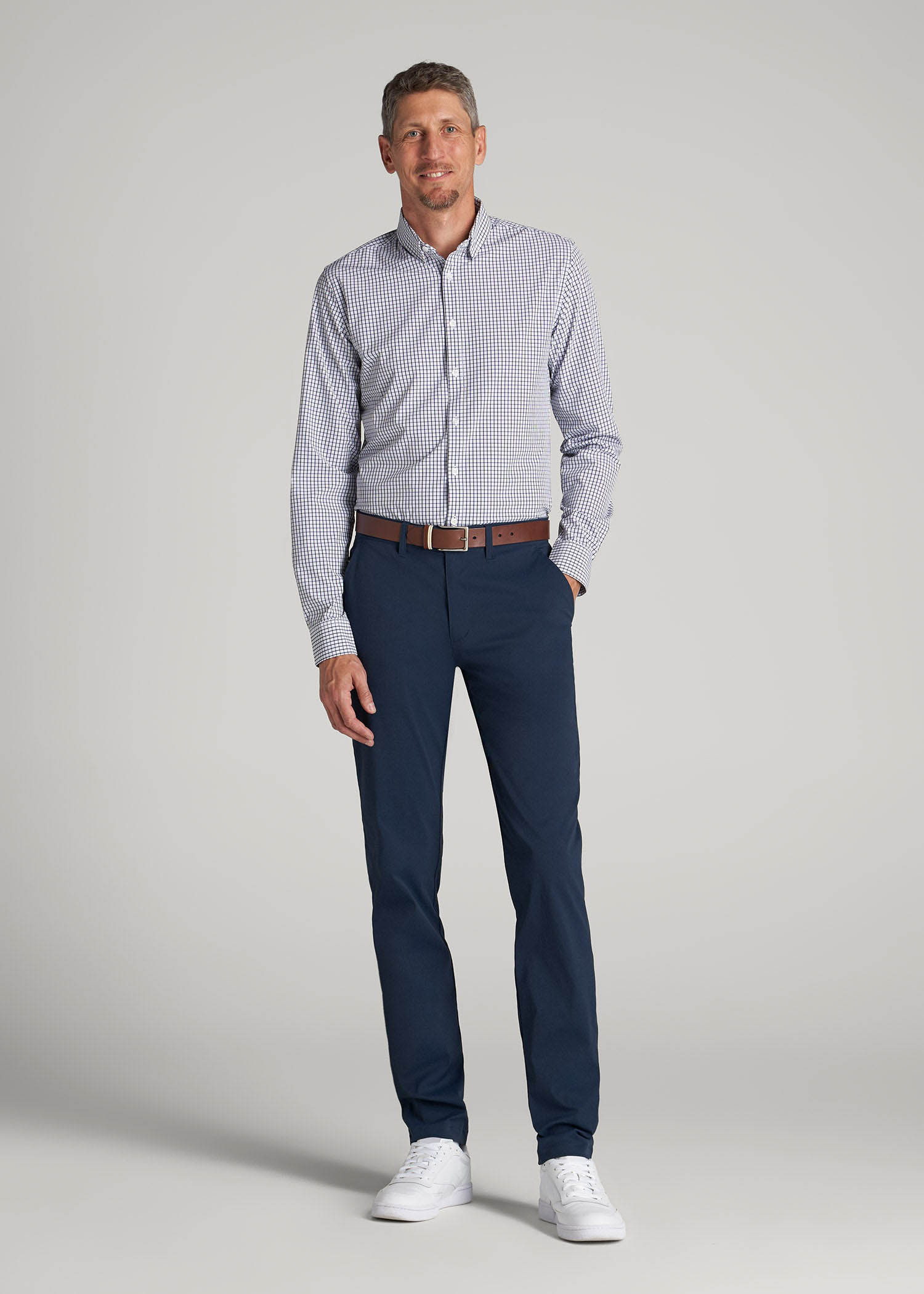 American Tall Online | TAPERED FIT Traveler Chino Pants for Tall Men in Marine Navy