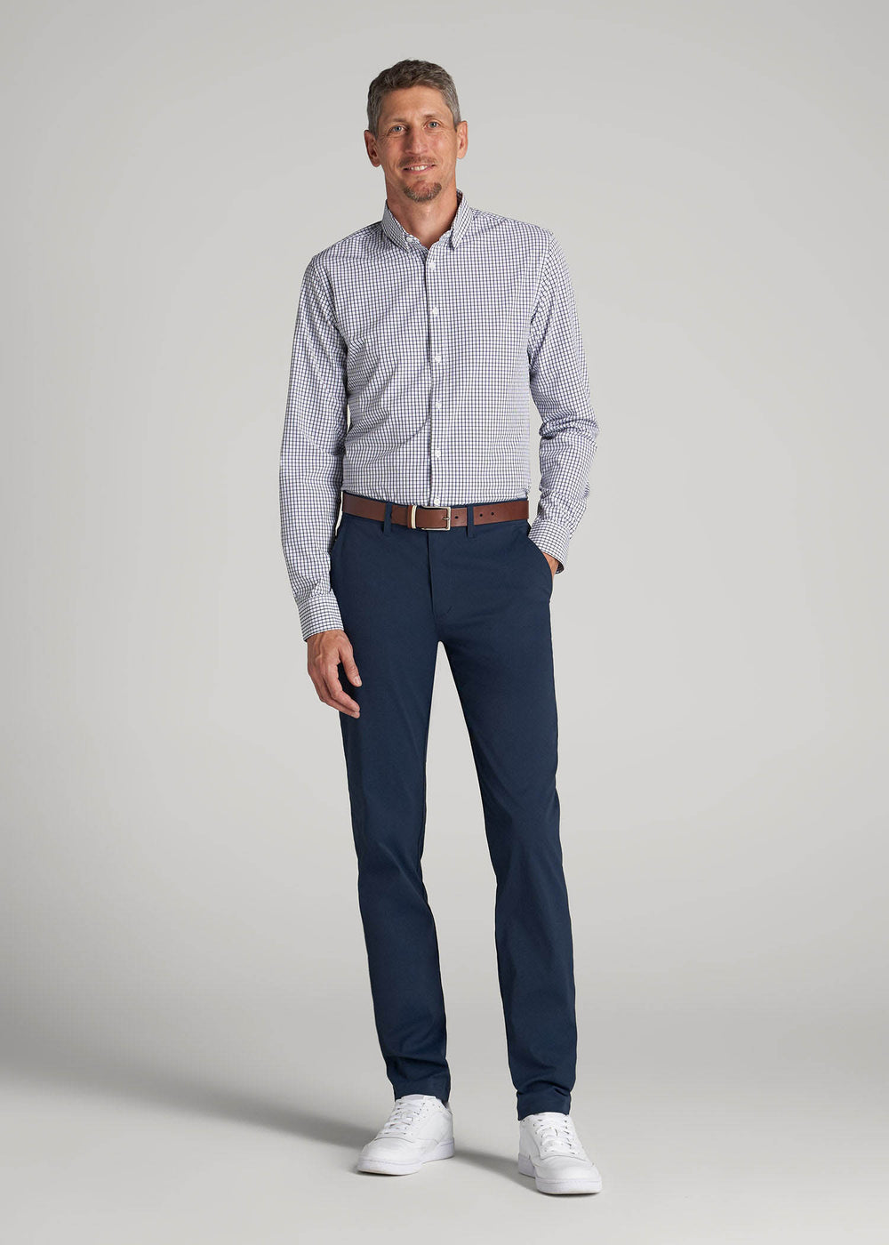 American Tall Online | TAPERED FIT Traveler Chino Pants for Tall Men in Marine Navy