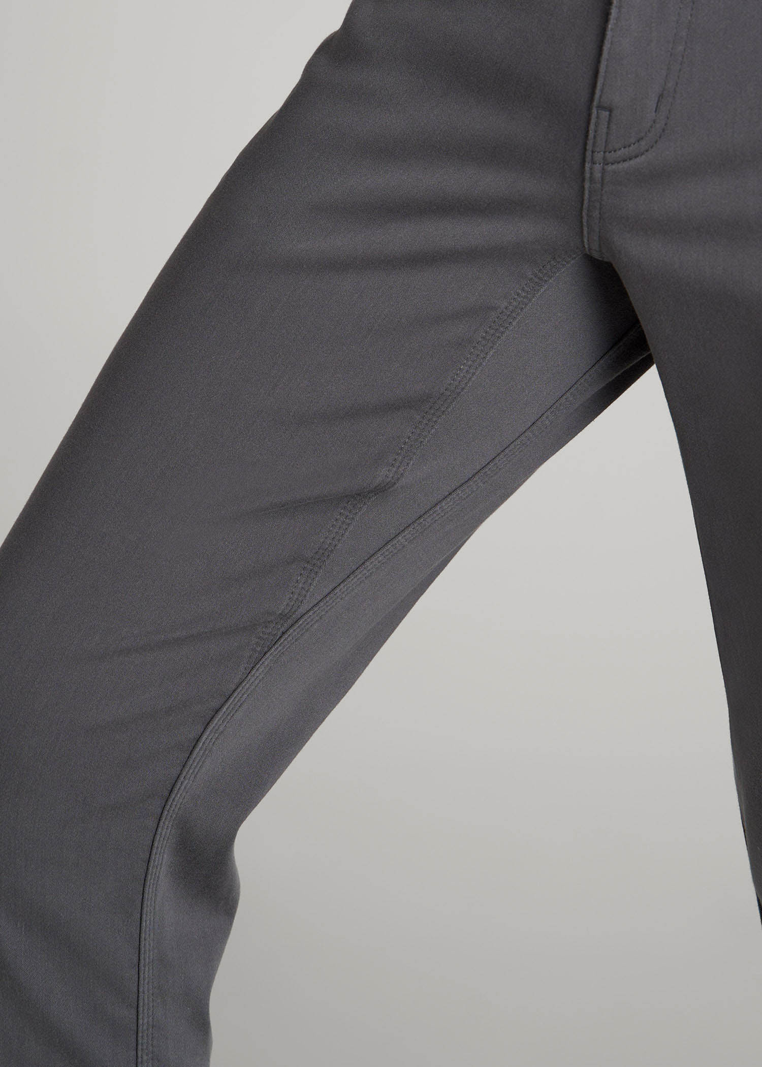 American Tall Sale | Everyday Comfort 5-Pocket TAPERED-FIT Pant for Tall Men in Iron Grey