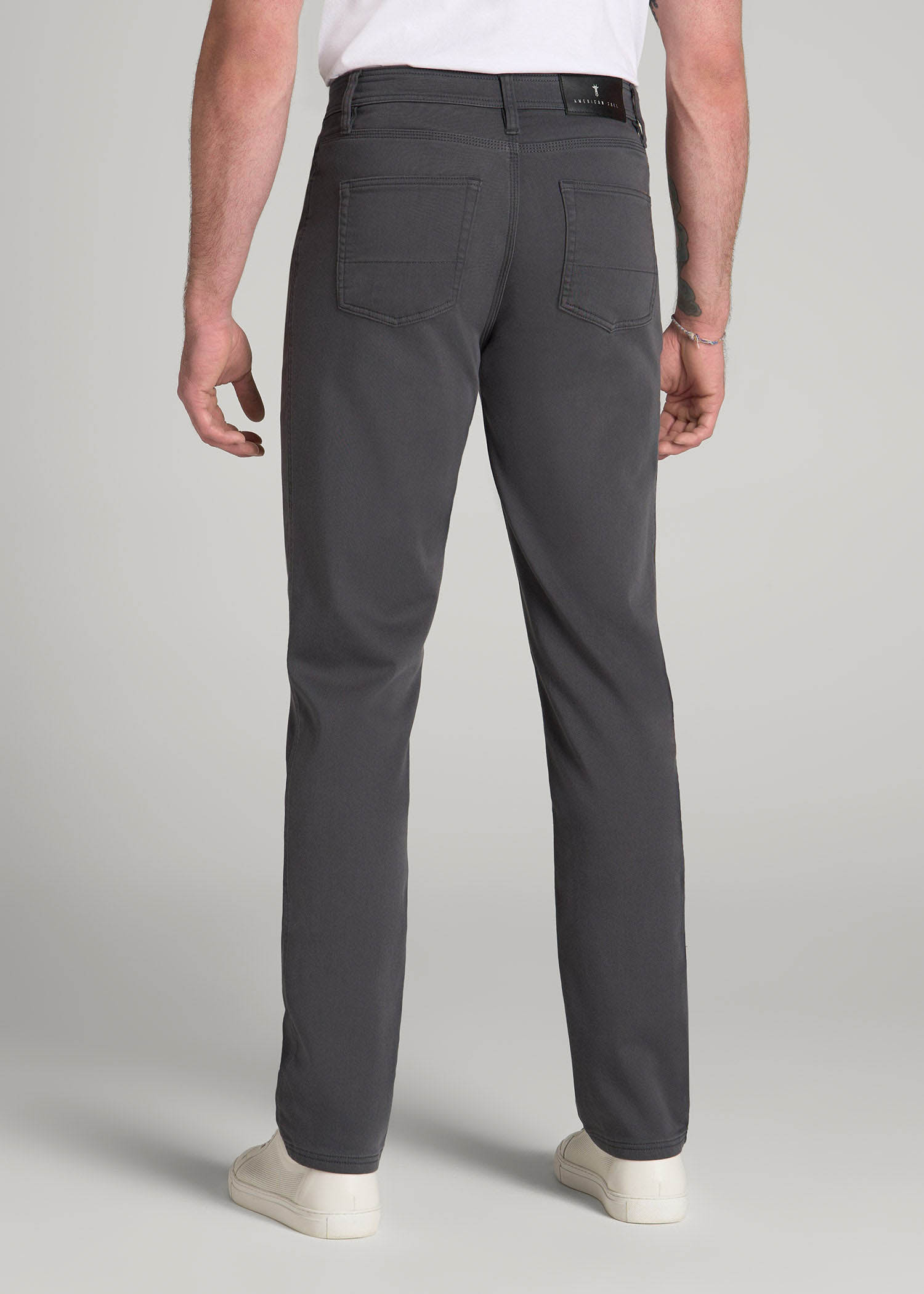 American Tall Sale | Everyday Comfort 5-Pocket TAPERED-FIT Pant for Tall Men in Iron Grey