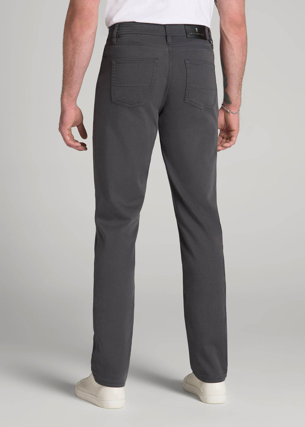 American Tall Sale | Everyday Comfort 5-Pocket TAPERED-FIT Pant for Tall Men in Iron Grey