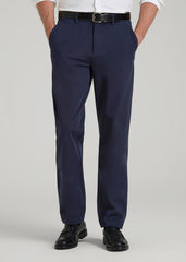 American Tall Outlet | 4-Way Stretch Commuter Tapered Chino Pants for Tall Men in Patriot Blue